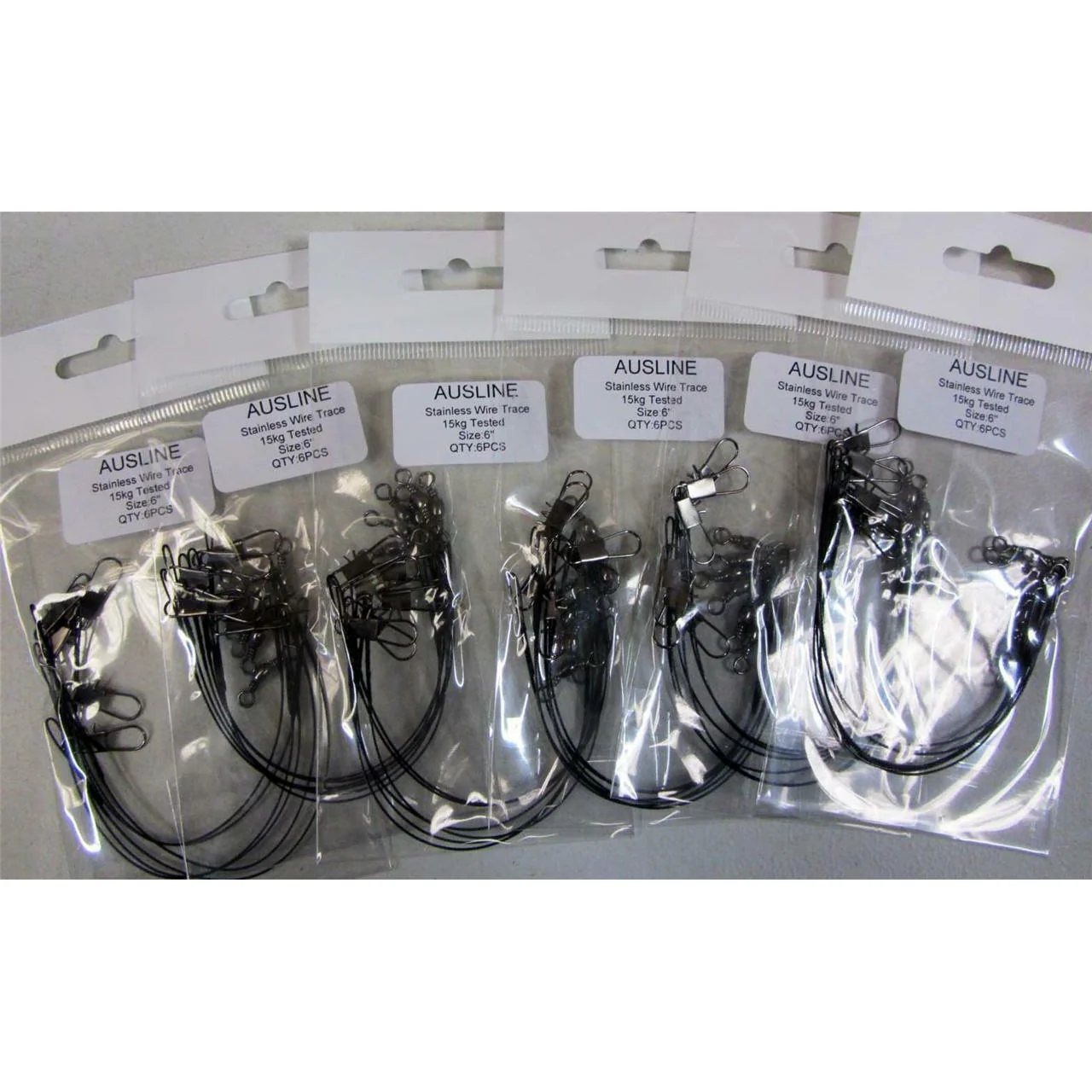 36 X Stainless Steel Leaders With Snap And Swivles In 6