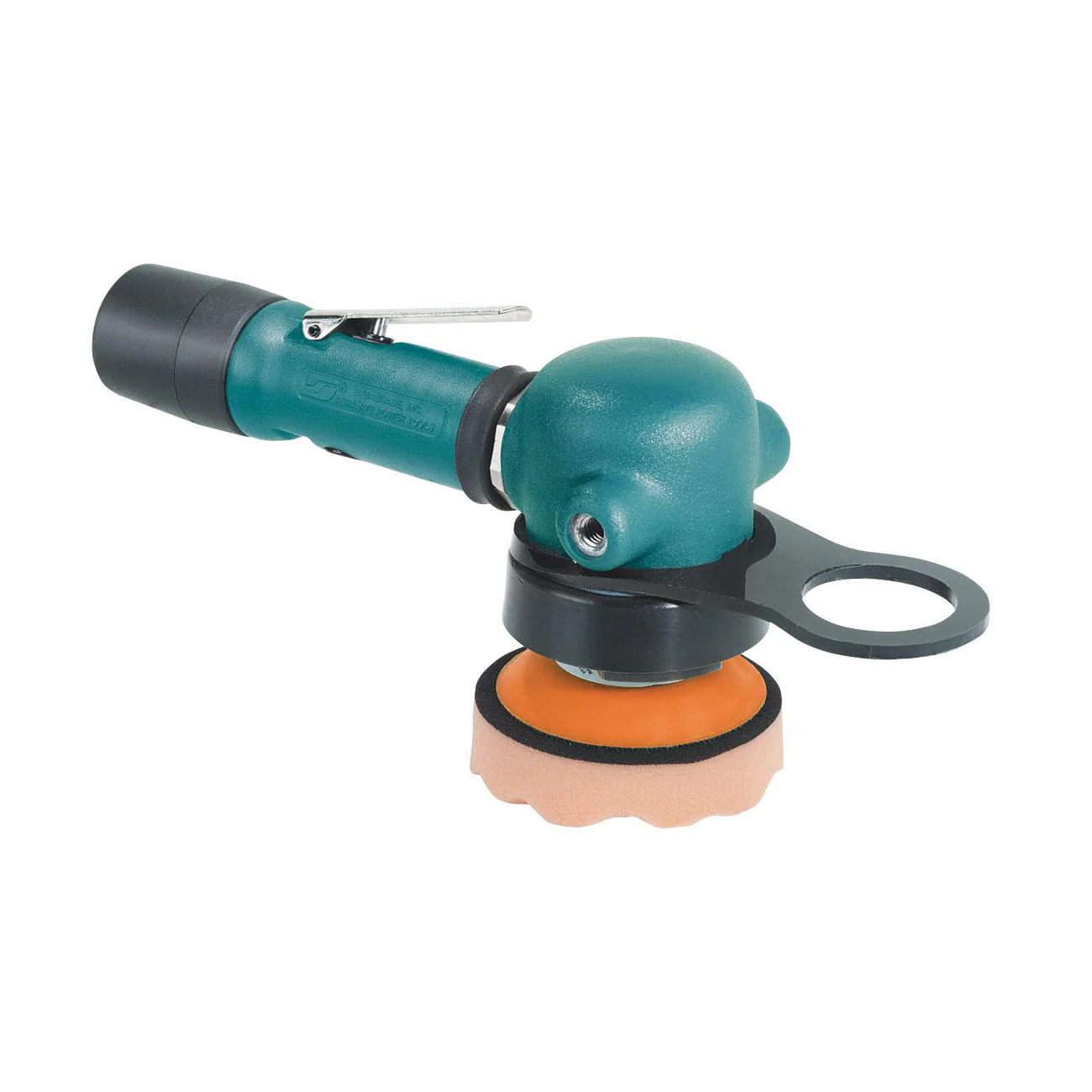 Dynabrade Dynabuffer 57126  ~  3 Inch Diameter Dynabuffer Random Orbital Polisher .16 Hp 10000 Rpm Rear Exhaust 14 mm Diameter Orbit 5/16 24 Female Thread