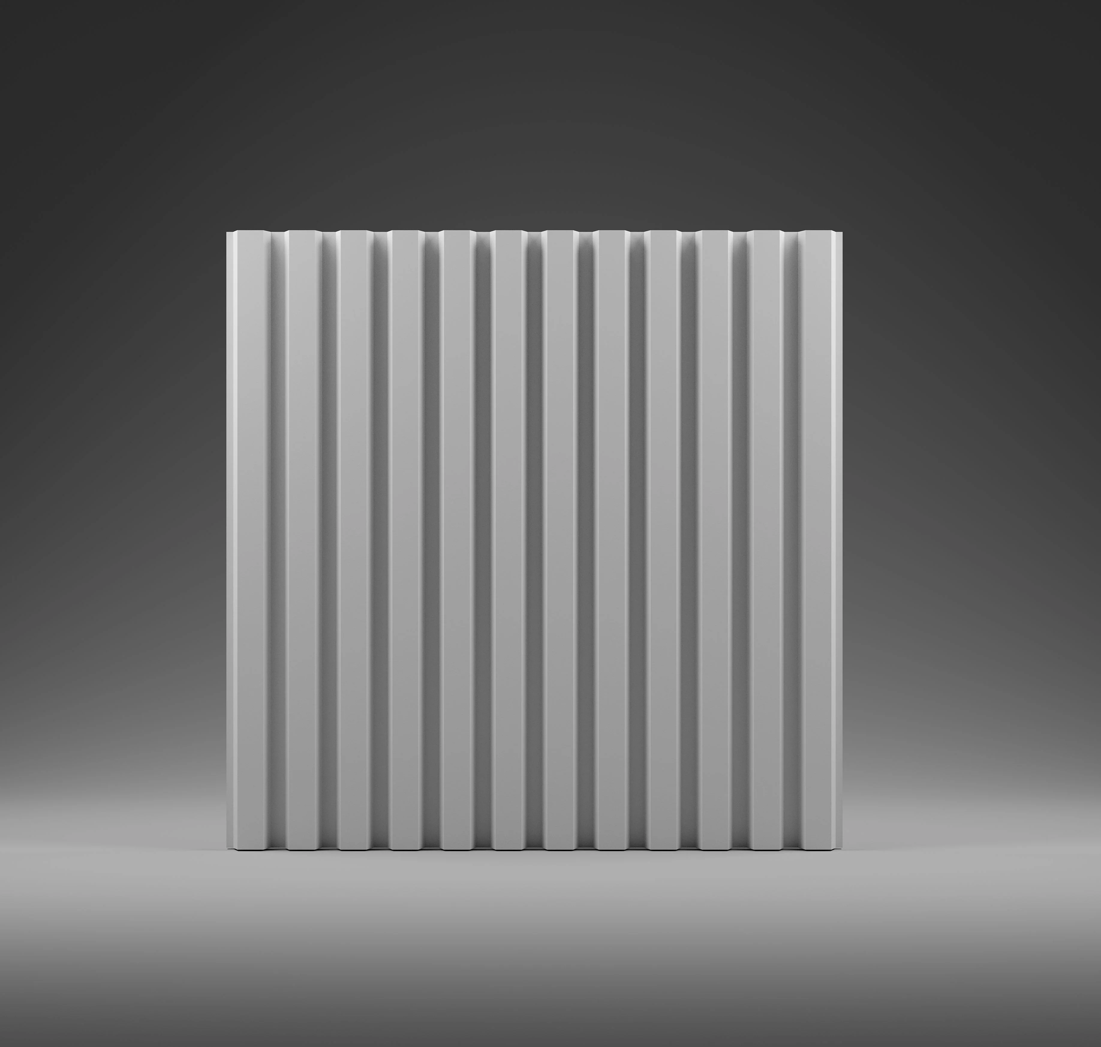 GYPSUM 3D WALL PANEL | GRID +LED 0015