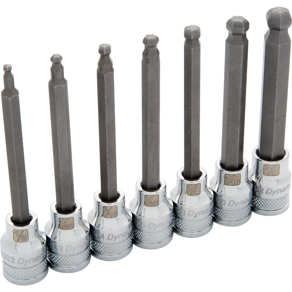 Dynamic D010024  ~  3/8 Inch Drive 7Pc Sae Longball Nose H