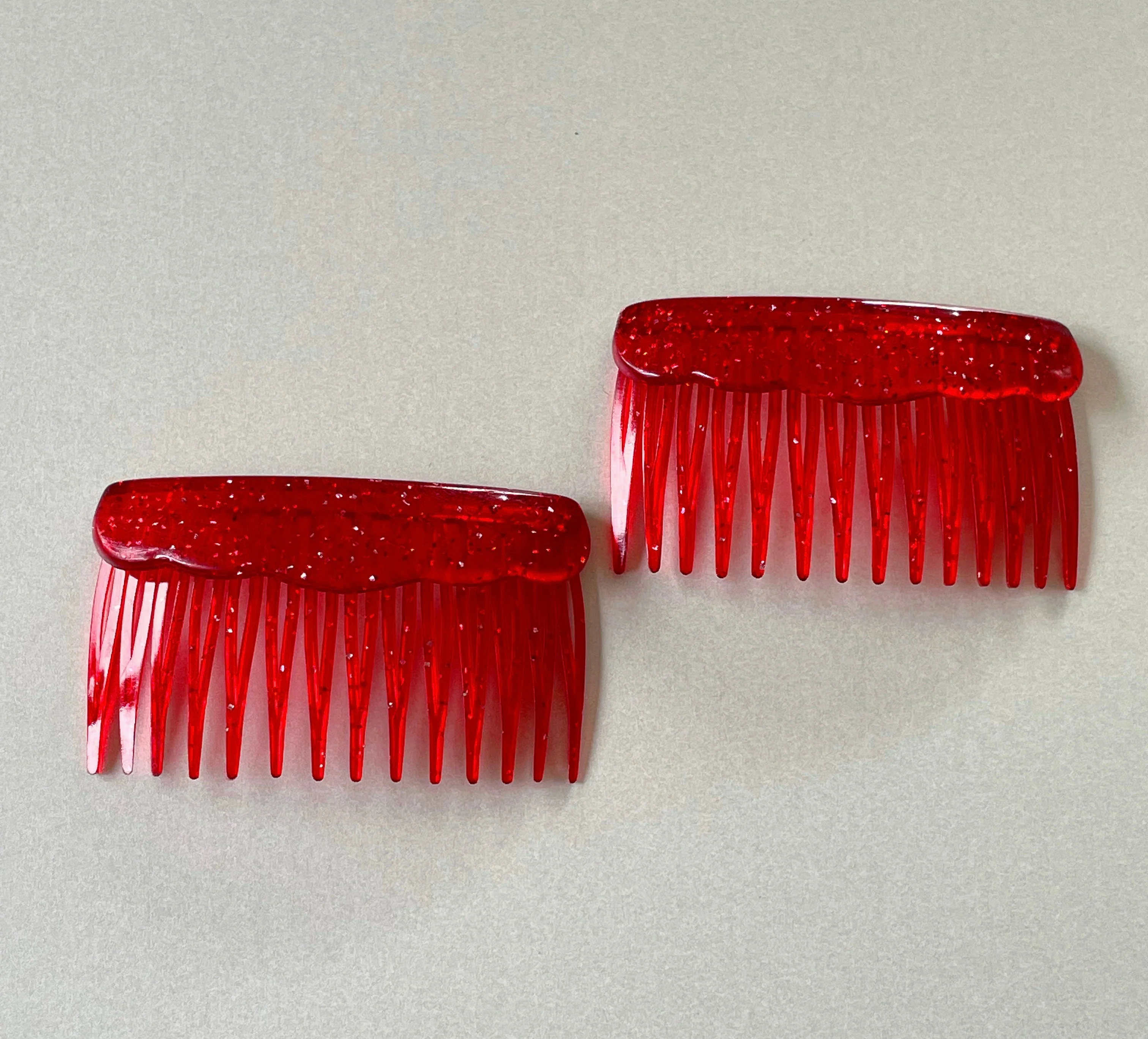 1980s Glitter Hair Combs