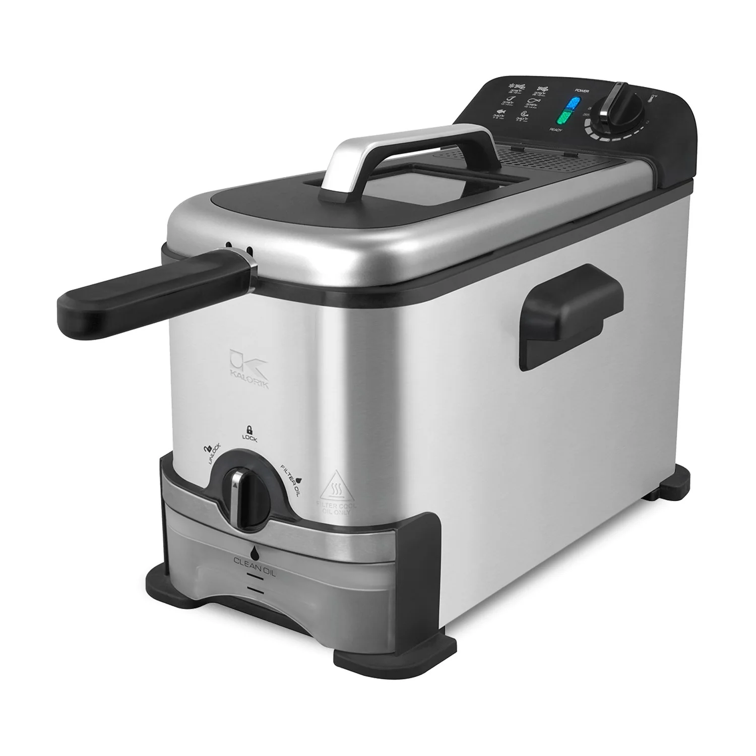 Kalorik? 3,2 Quart Frituuse met Oliefiltratie, Rvs