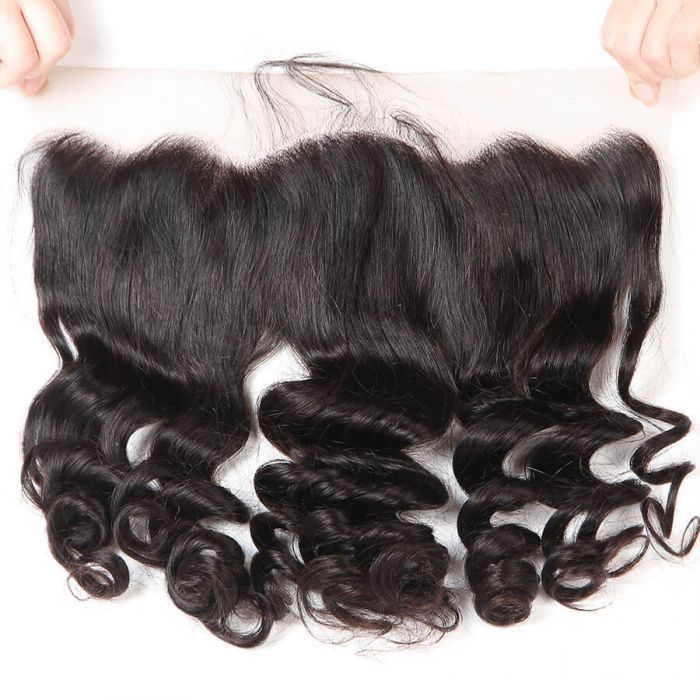 Peruvian Hair 13x4 HD Transprent Lace Frontal Loose Wave 100% Virgin Human Hair