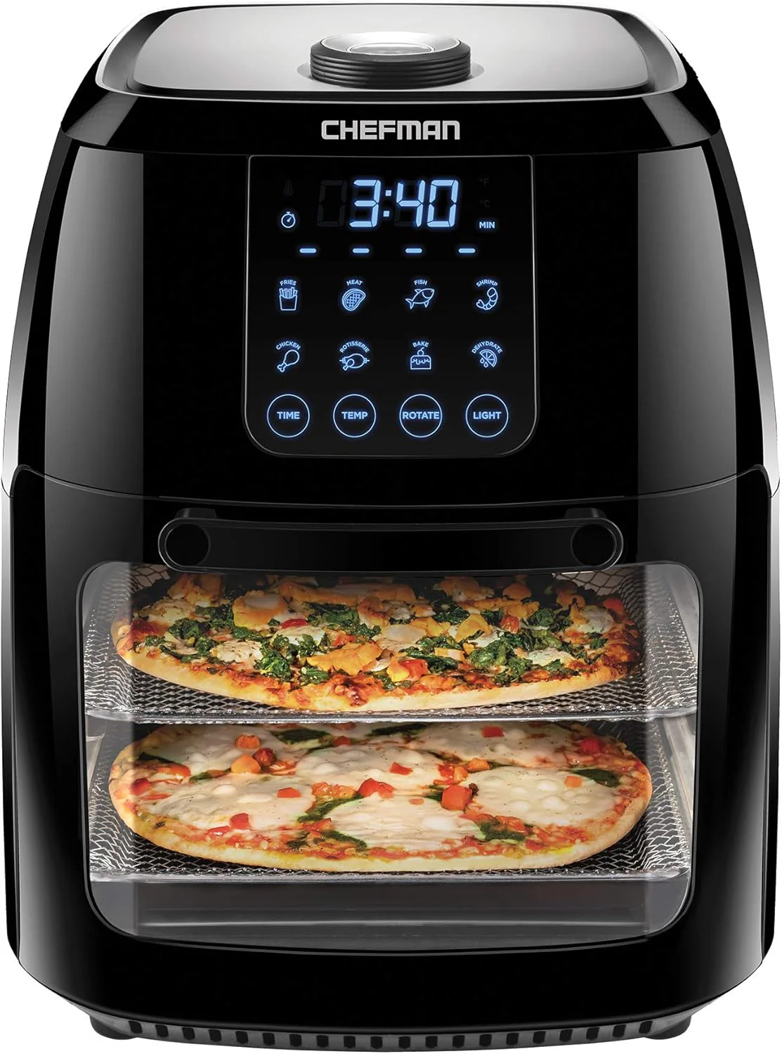 Chefman 12-Quart 5-in-1 Air Fryer Oven with Digital Timer, Touchscreen, and 12 Presets