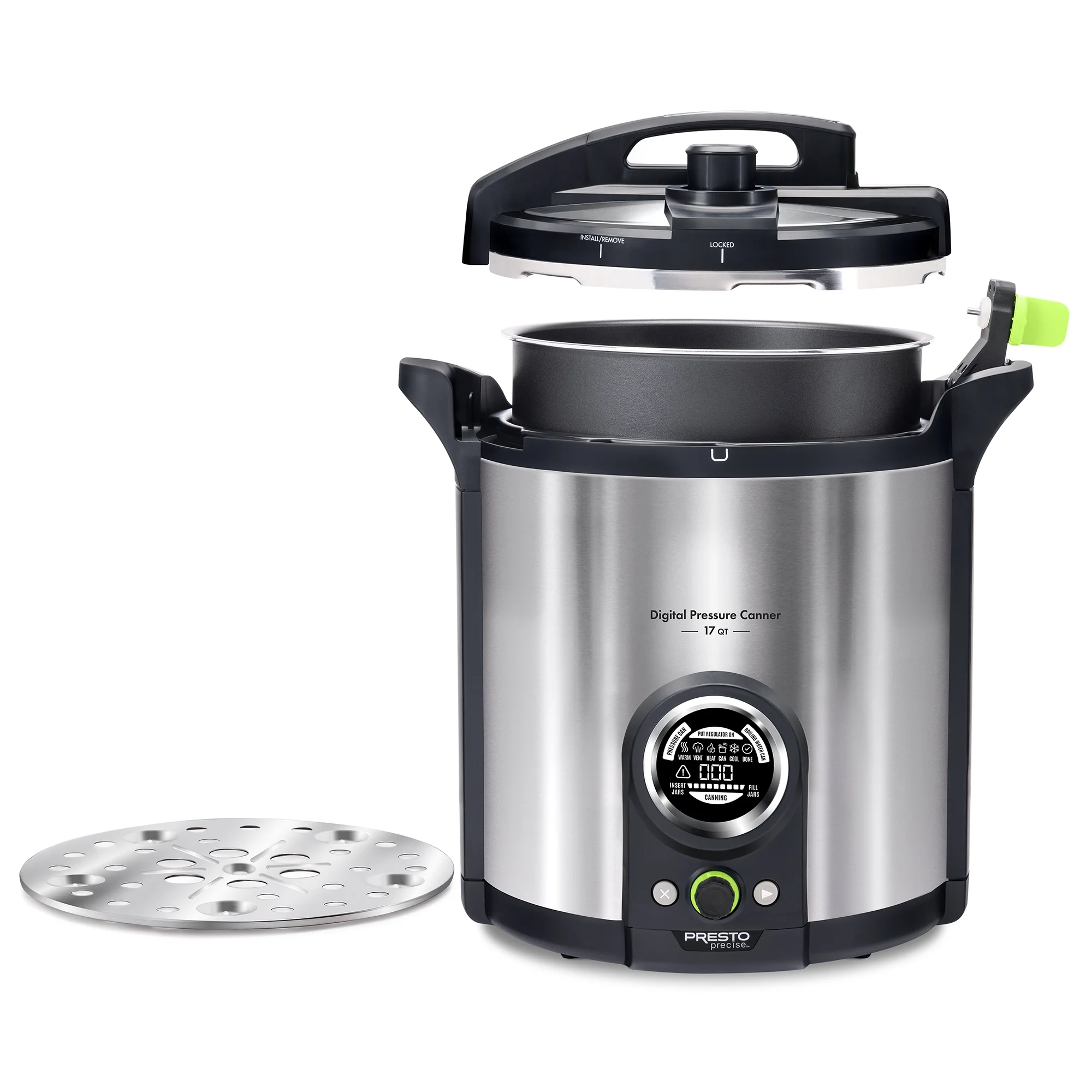 Presto Precise 02152 17 Qt Stainless Steel Electric Pressure Canner, Silver
