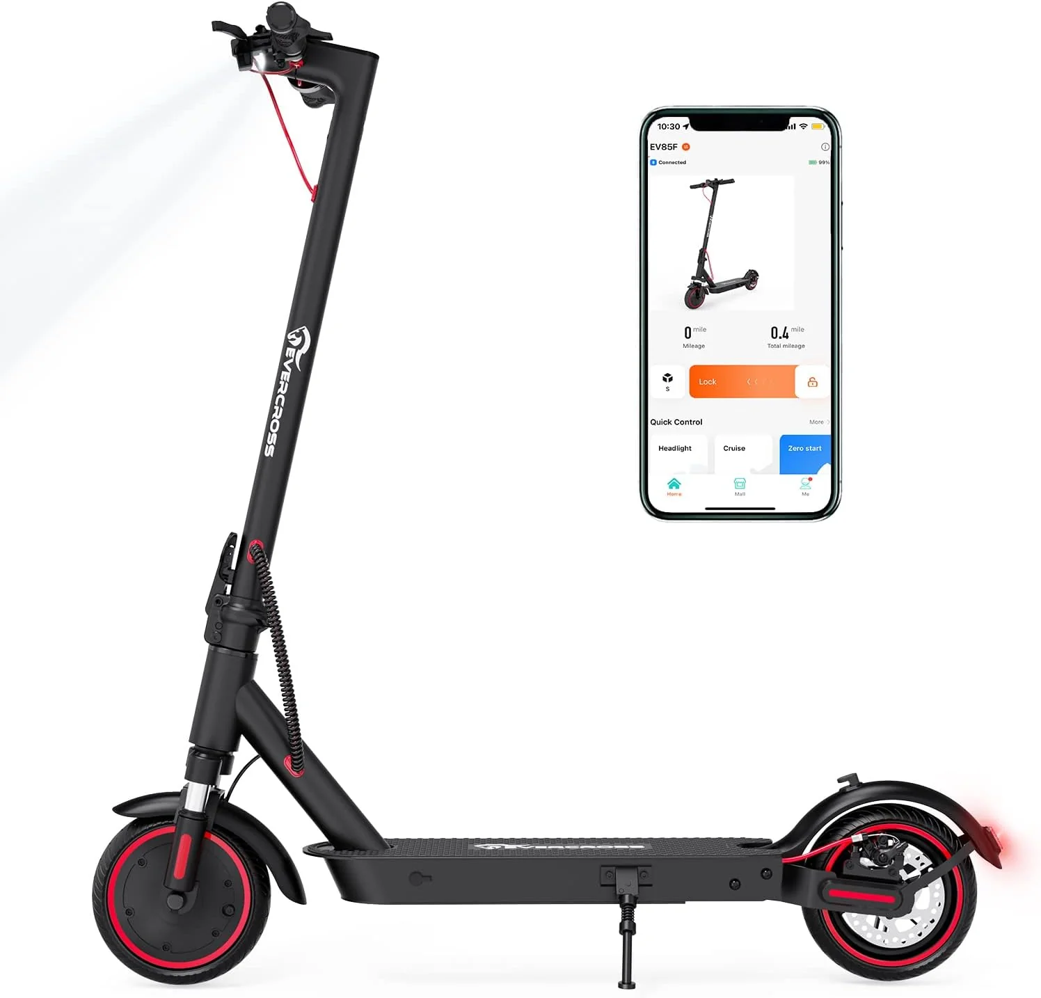 EVERCROSS EV85F E-Scooter – 350W Motor, 25 km/h, 8.5 Reifen, IP54, Klappbar