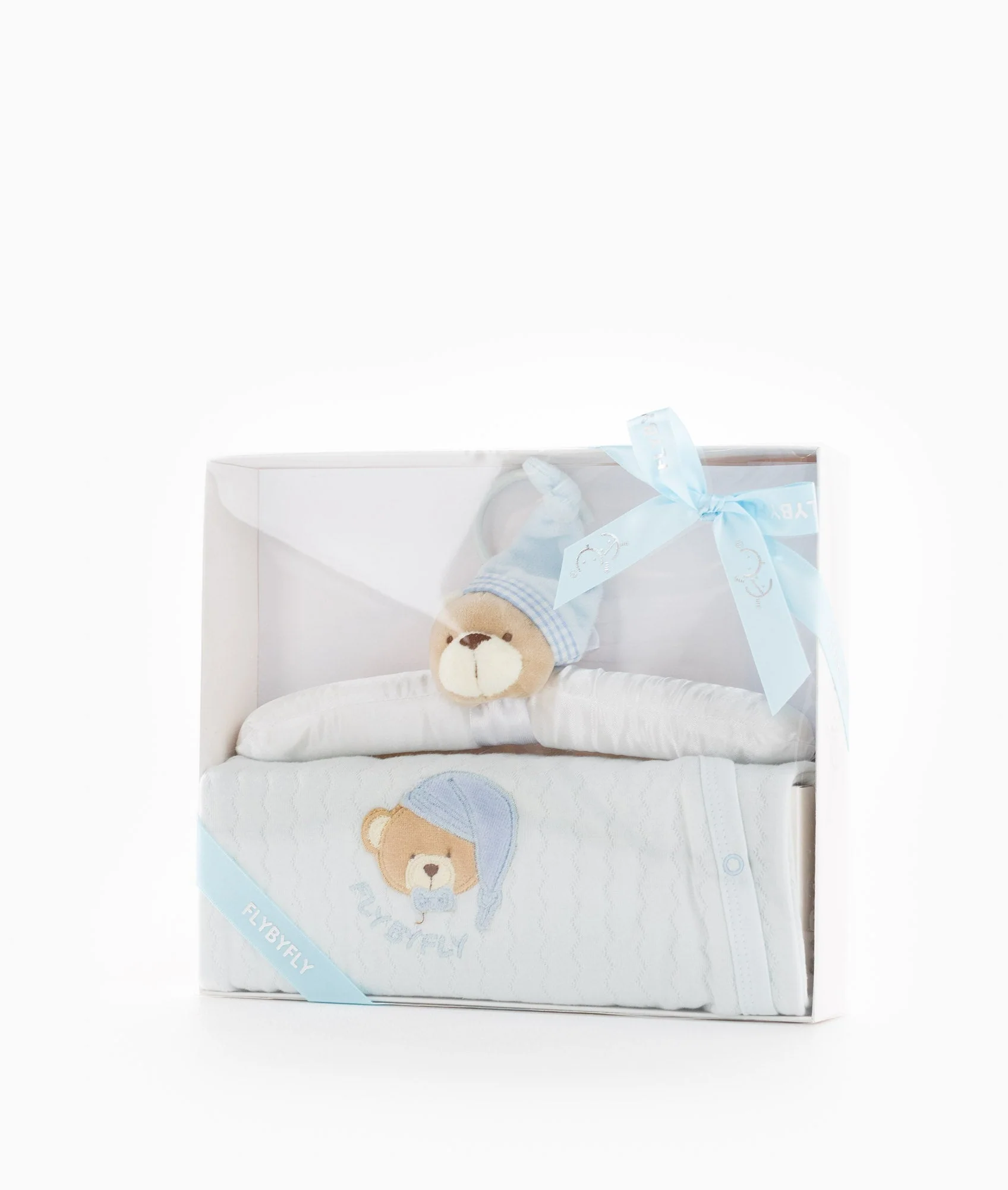 Cotton Jumpsuit & Hanger Set | Blue