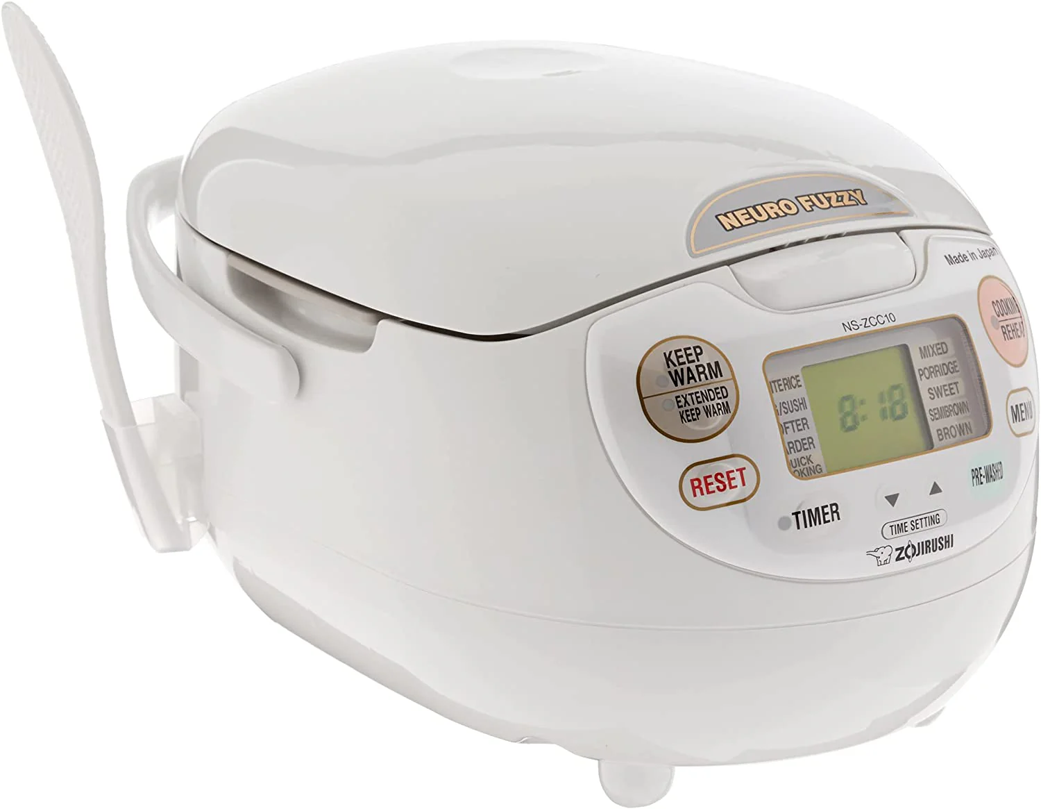 2026 Made in Japan Neuro Fuzzy Rice Cooker, 5.5-Cup, Premium White