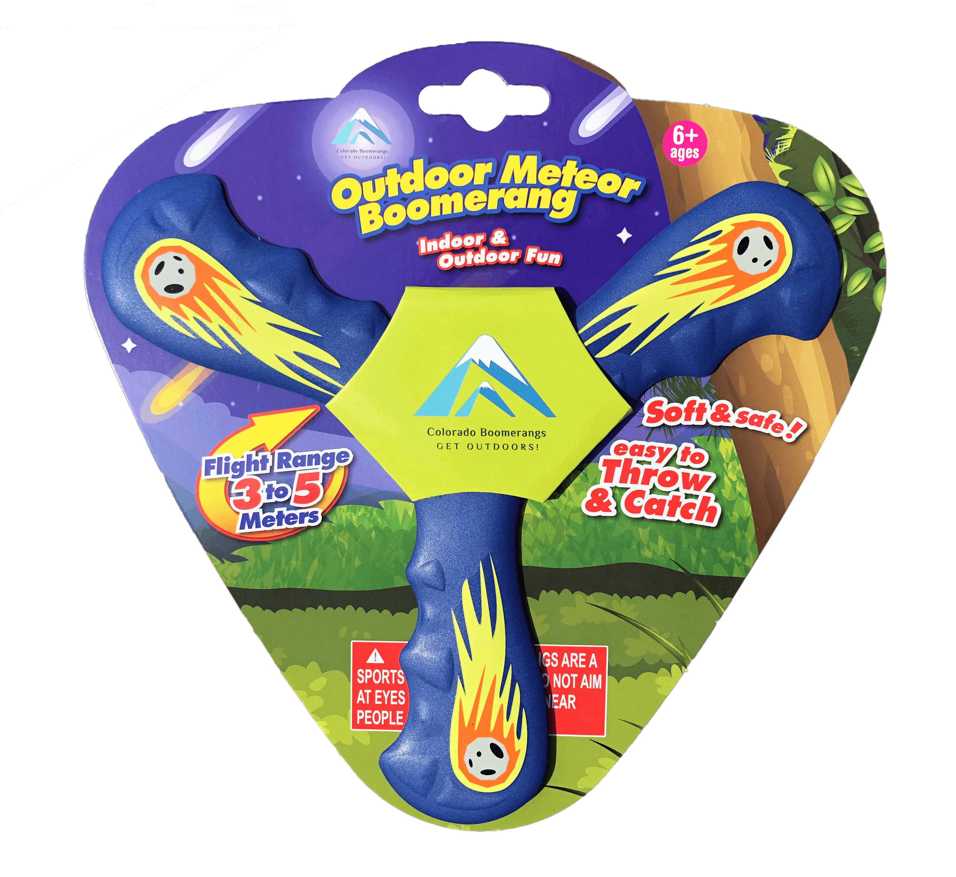 Meteor Boomerang - Right Handed Foam boomerangs for kids as young as 6.