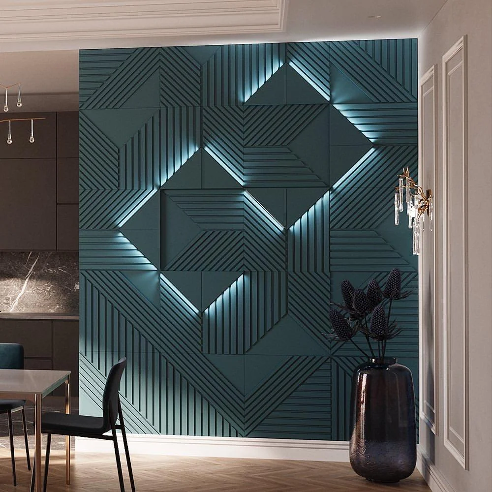 GYPSUM 3D WALL PANEL | TRINITY + LED 0021