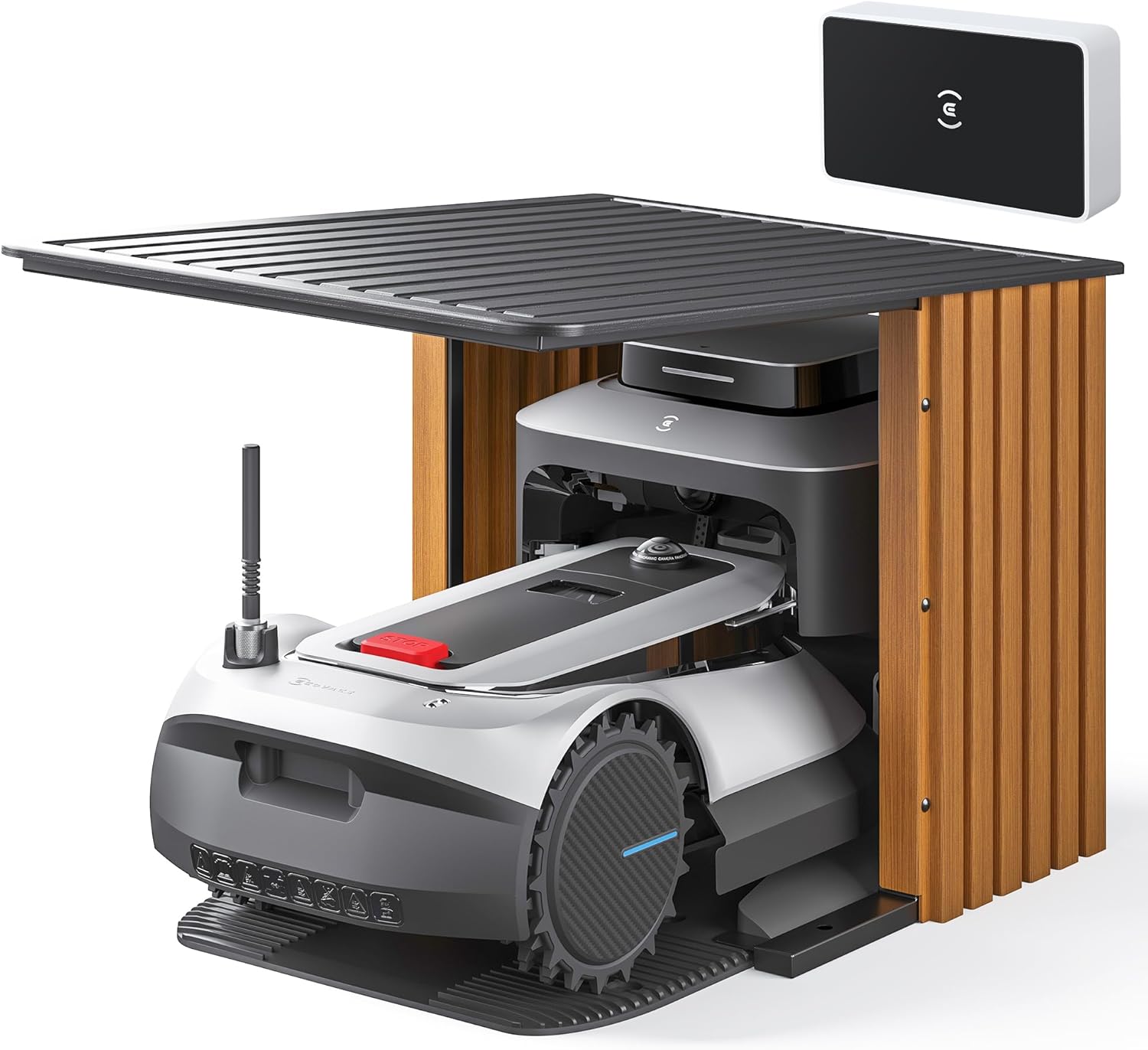 ECOVACS GOAT G1-800 Mhroboter ohne Begrenzungskabel 800㎡, Rasenmher Roboter mit TrueMapping-Multifusionslokalisierung, Hindernisvermeidung, 16-Zonen-Management, 45% Steigung, Videomanager