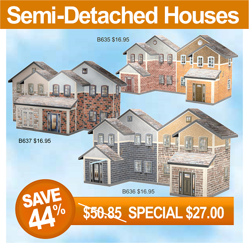 Brick Model Houses Pack Deal-B