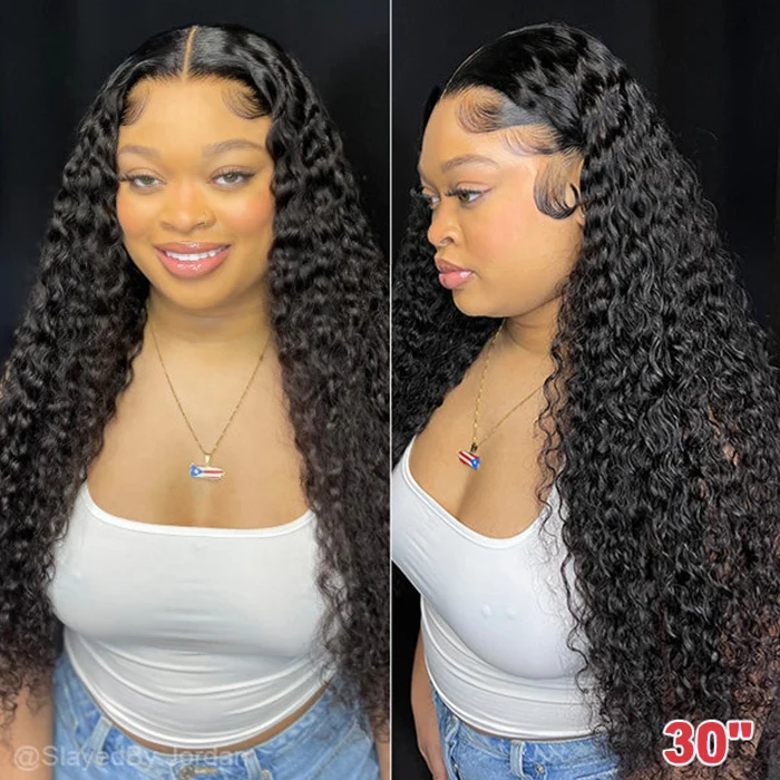 Skin Melt HD Lace Brazilian Curly Human Hair Front Lace Wigs For Women