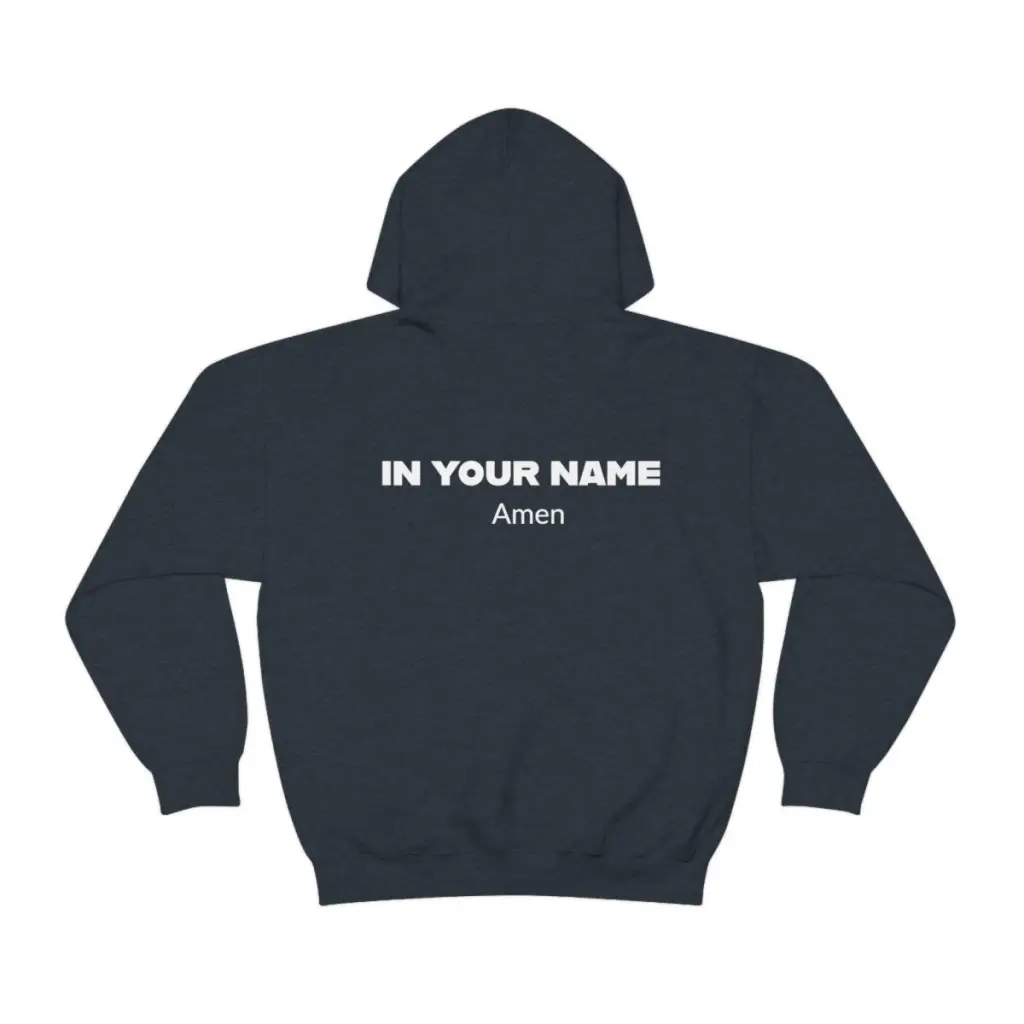 In Your Name Amen Hoodie Hooded Sweatshirt | Oversize Religious Aesthetic Streetwear | Essential Gift For Her, Him to show Faith