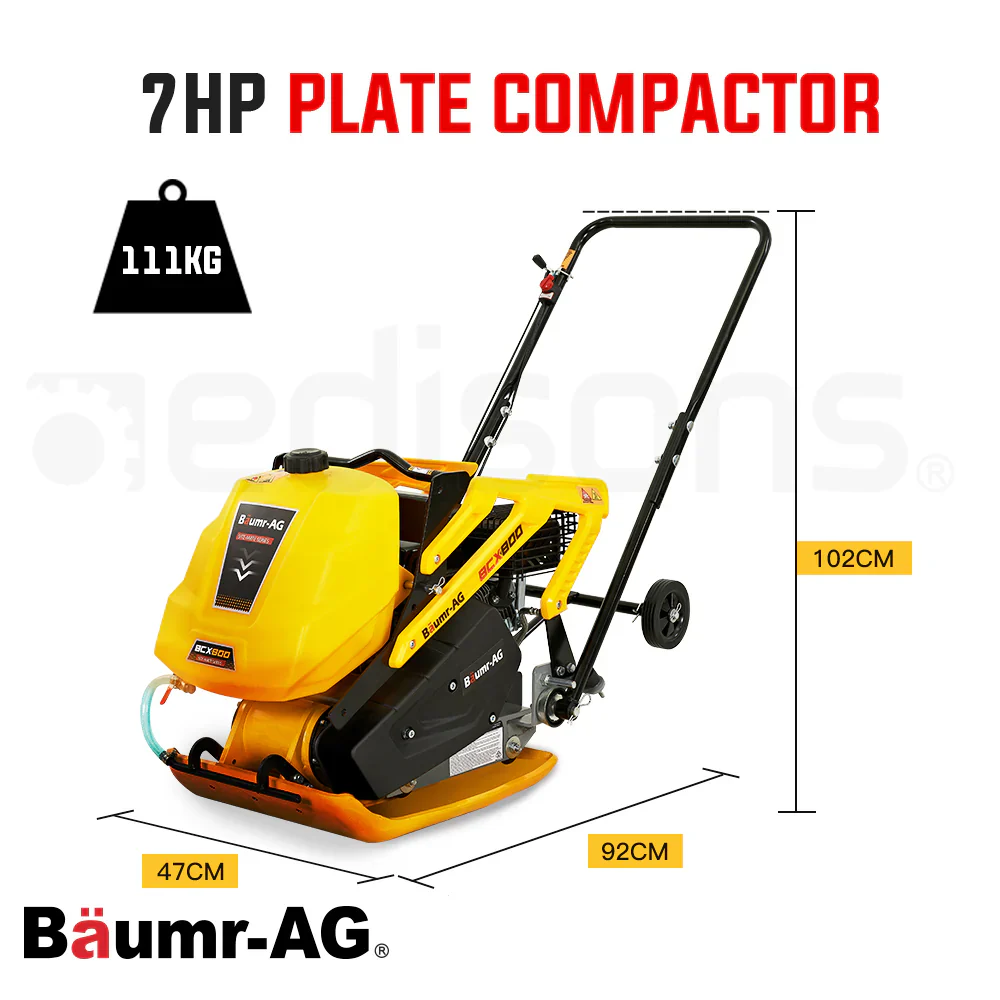 BAUMR-AG 111 kg-os 400x545 mm-es 7,0 LE-s lapvibrátor, öntözőrendszerrel (BCX-800)