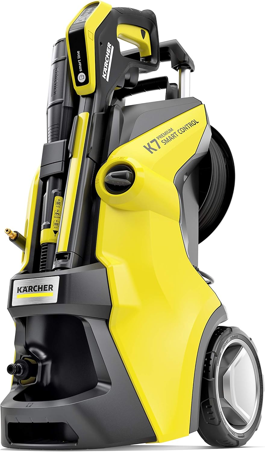 Krcher hogedrukreiniger K 7 Premium Power Home, druk: 180 bar, debiet: 600 l/h, oppervlaktecapaciteit: 60 m/h, vermogen: 3.000 W, slanghaspel, met pistool, vuilvreter, spuitlans