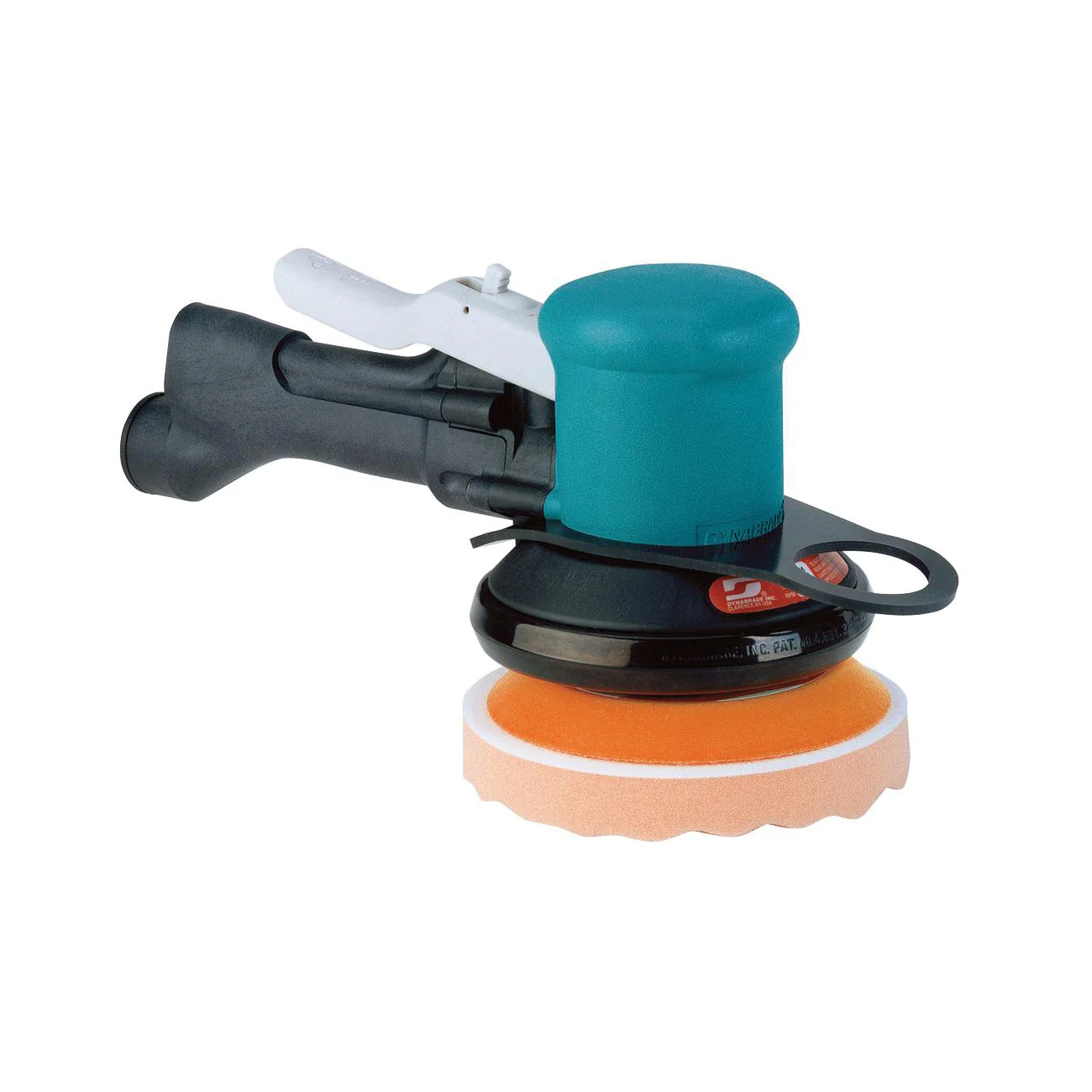 Dynabrade 58455  ~  5 Inch Diameter Dynabuffer Random Orbital Polisher .3 Hp 10000 Rpm Rear Exhaust .55 Inch Diameter Orbit 5/16 24 Female Thread