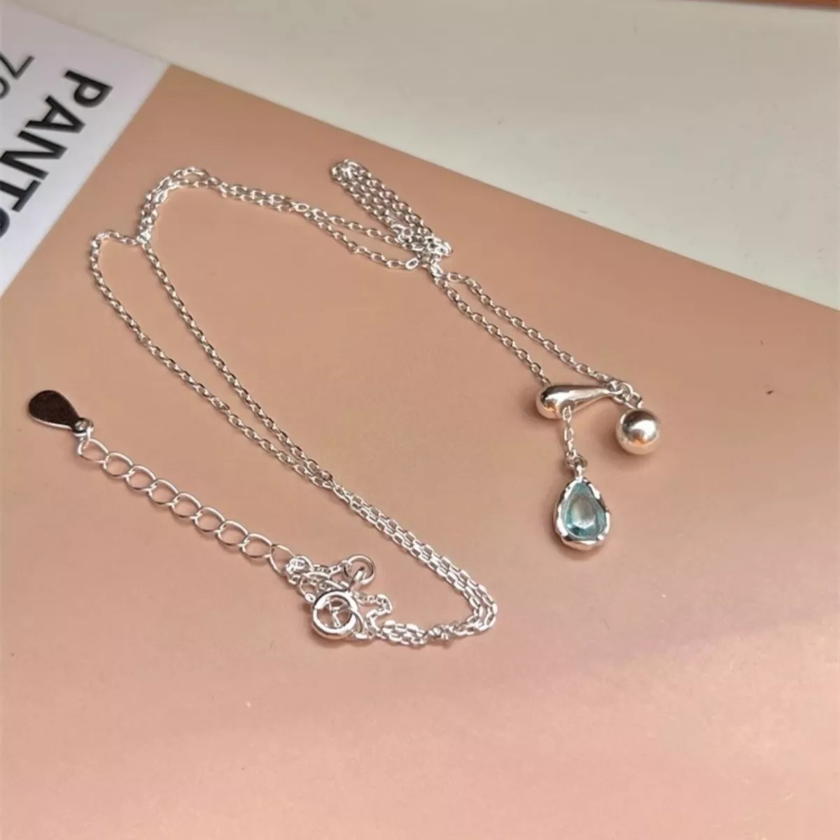 925 Sterling Silver Y-Shaped Drop Necklace