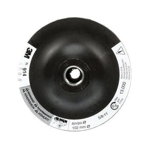 3M AB05674-2  ~  Disc Pad Holder, 914, 4 in x 1/8 in x 3/8 in, 5/8 11 internal