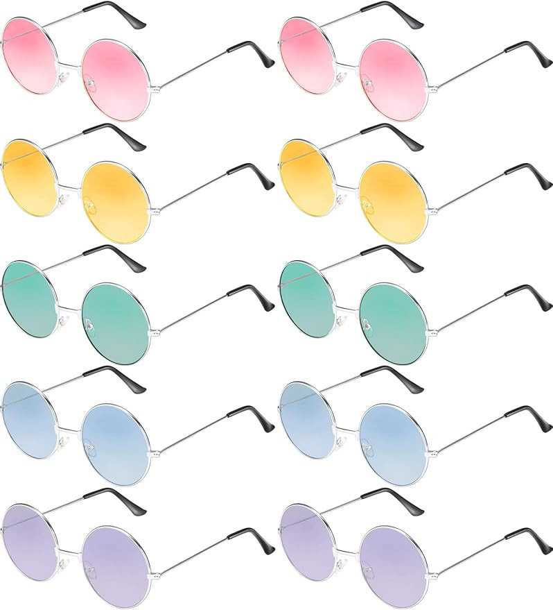 John Lennon Glasses Hippie Colors 12 PACK  7190