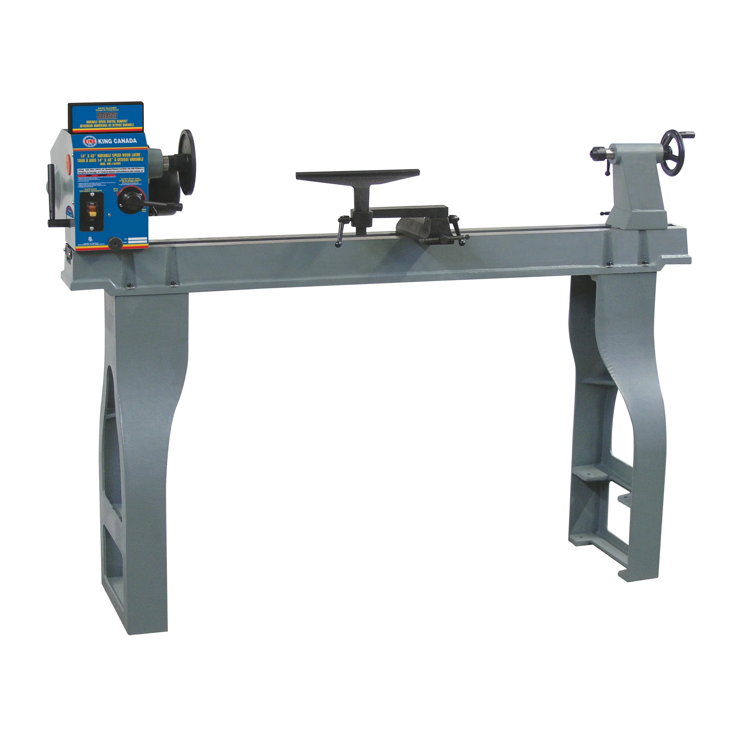 King Canada KWL-1443VS  ~  Lathe Wood 14 Inch X 43 Inch Variable Speed With Digital Readout