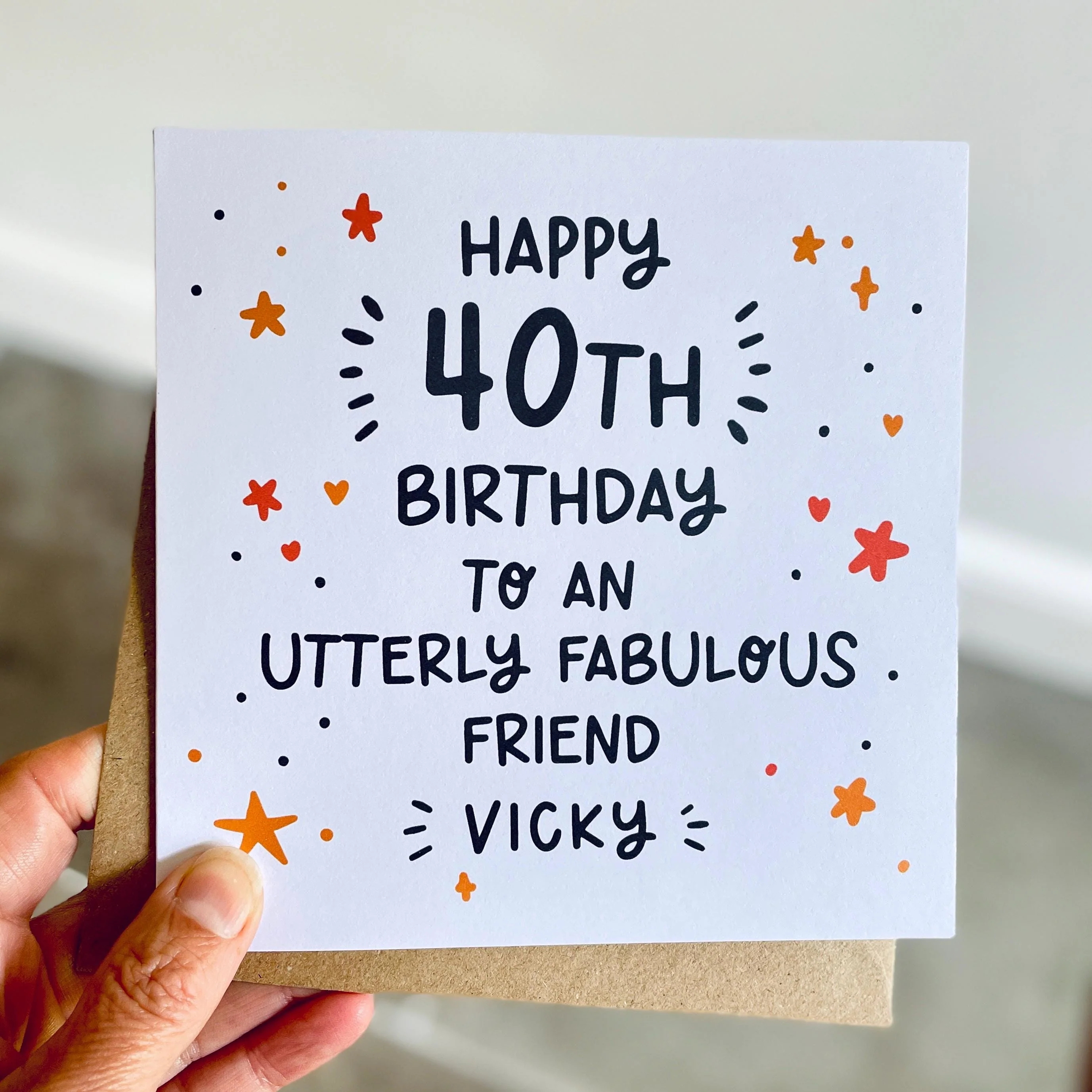 Utterly Fabulous X 40th Birthday Card ? Personalised 40th Birthday Card ? Personalised Birthday Card 40th Birthday ?