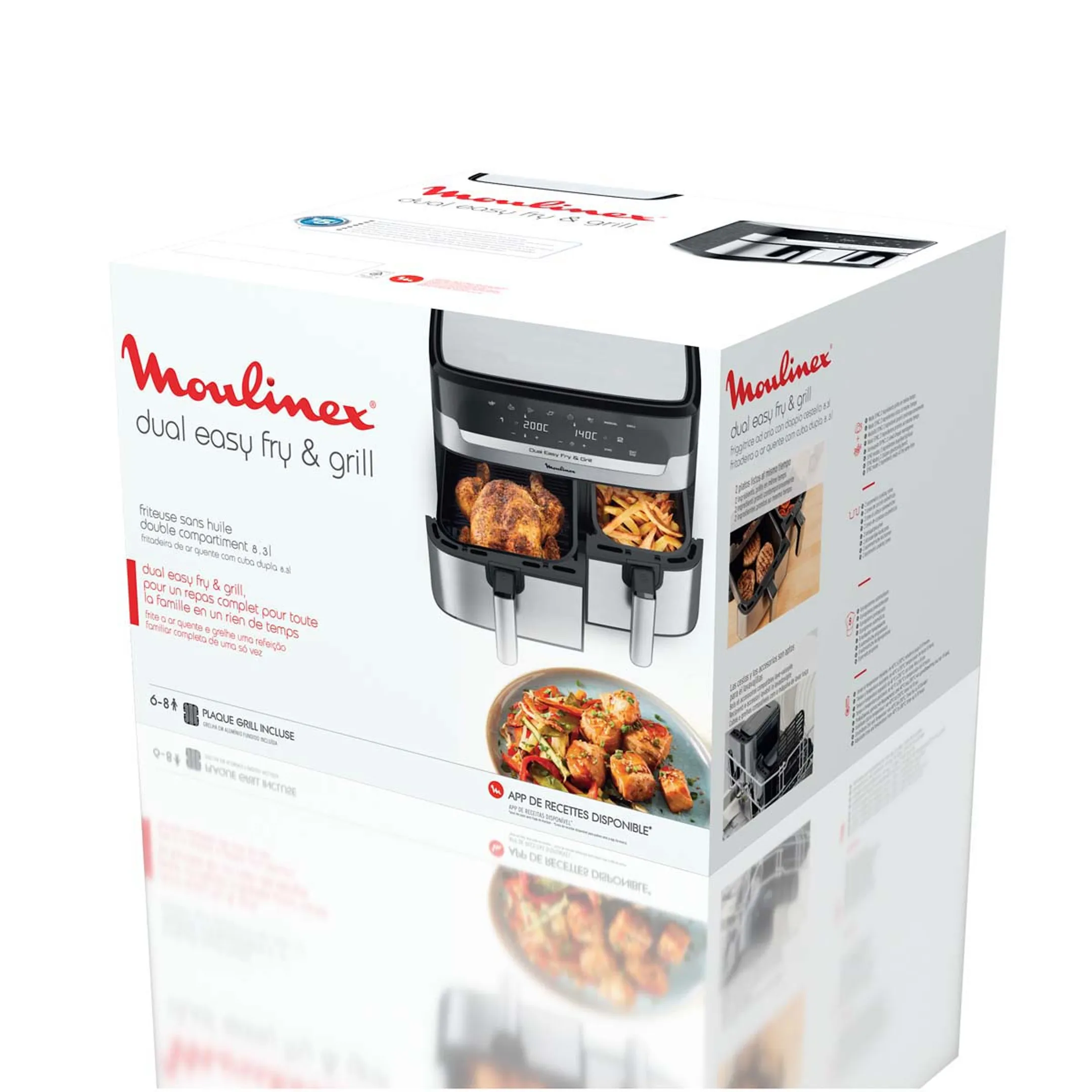 Moulinex Airfryer Dual Easy Fry & Grill EZ905D20
