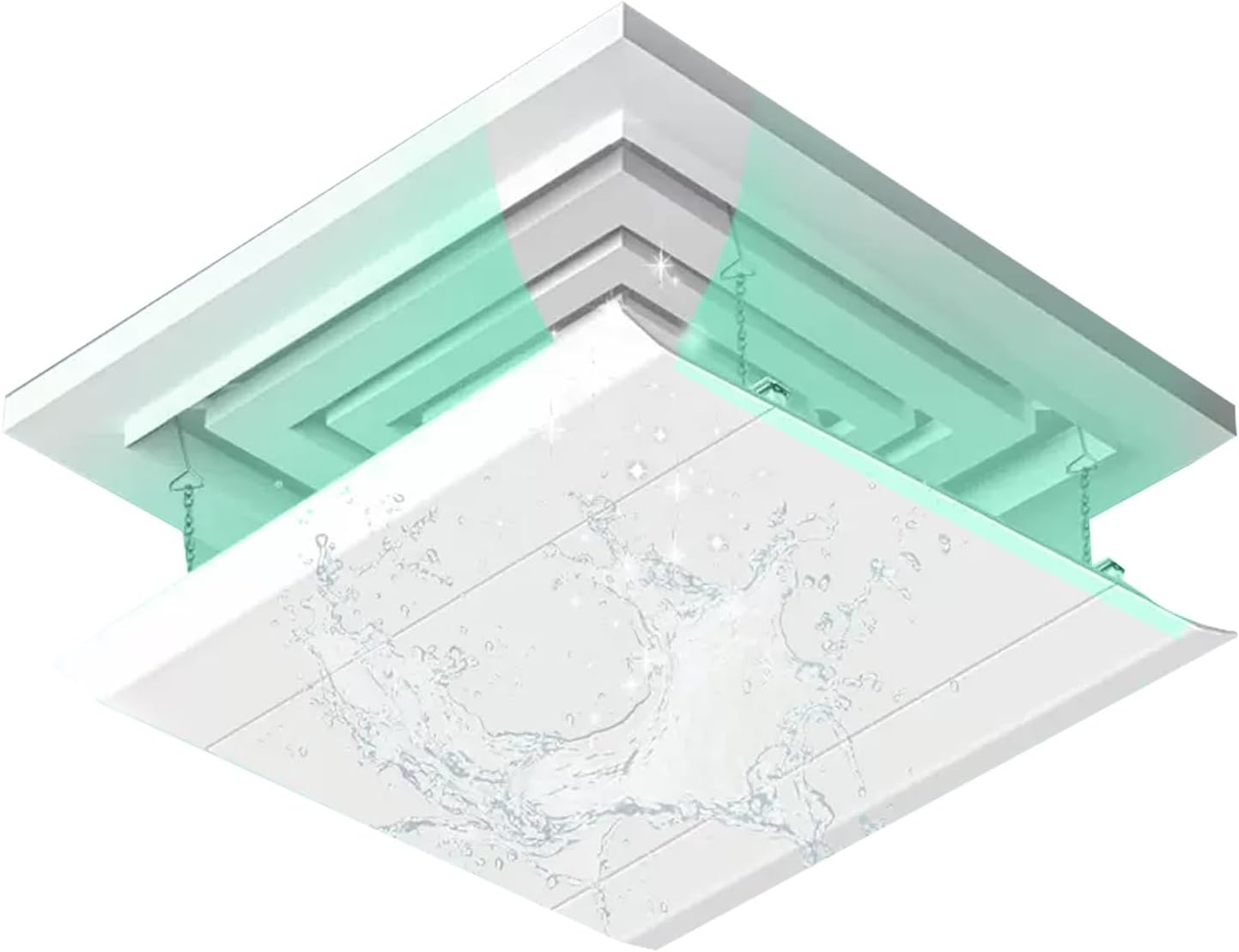 Klimaanlage Windabweiser, Klimagerät Windabweiser, Luftumlenker, Klimaanlagenabweiser mit Haken für Zuhause, Büro, Hotel(60cm/23.6