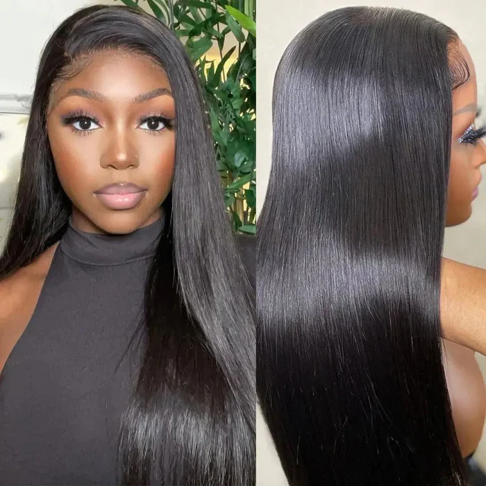 Pre All Everything Bye-Bye Knots Glueless Wig 8x5 Pre Cut HD Lace Straight Human Hair Wigs With Pre Bleached Knots