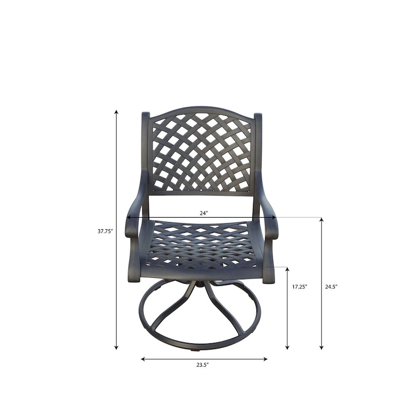 Nassau 11-Piece Patio Dining Set (with 2 Swivel Rockers) and 42 x 92 / 42 x 120  Rectangular Extension Dining Table