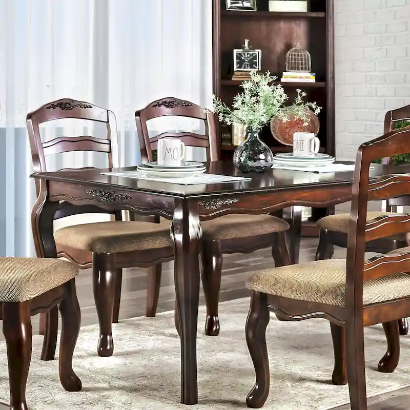 Traditional Dark Walnut Dining Table (60