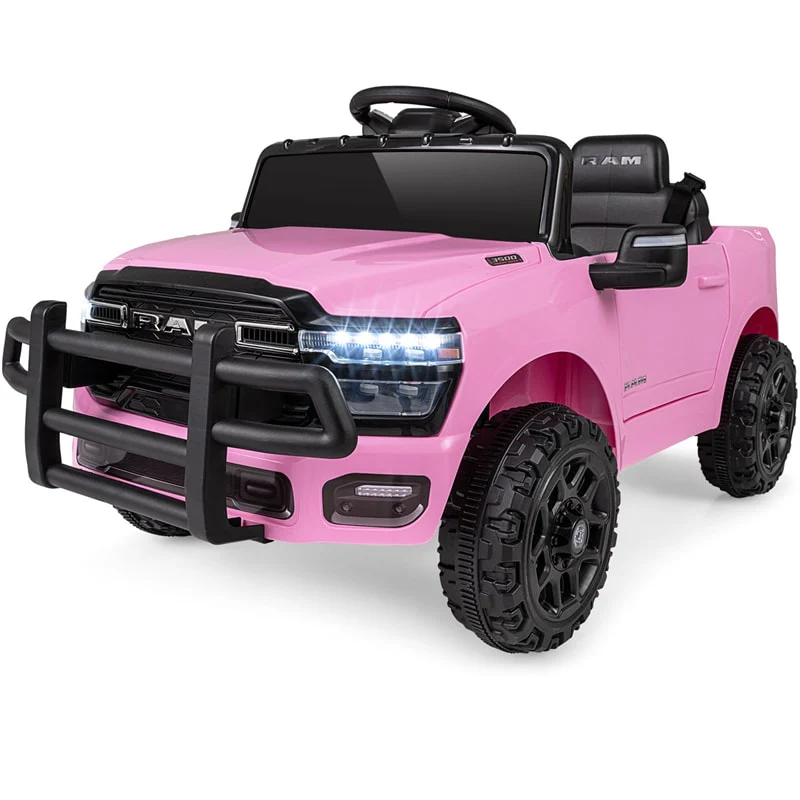 12V Kids Ride-On Truck Car Licensed RAM 3500 Electric Vehicle with Remote Control, Soft Start & LED Lights, Ride On Toy for Boys Girls Aged 3+