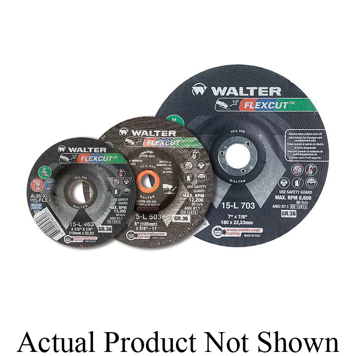 WALTER Flexcut 15-L 506  ~  Flexible Grinding Wheels 60 (5 Inch x 5/8-11)