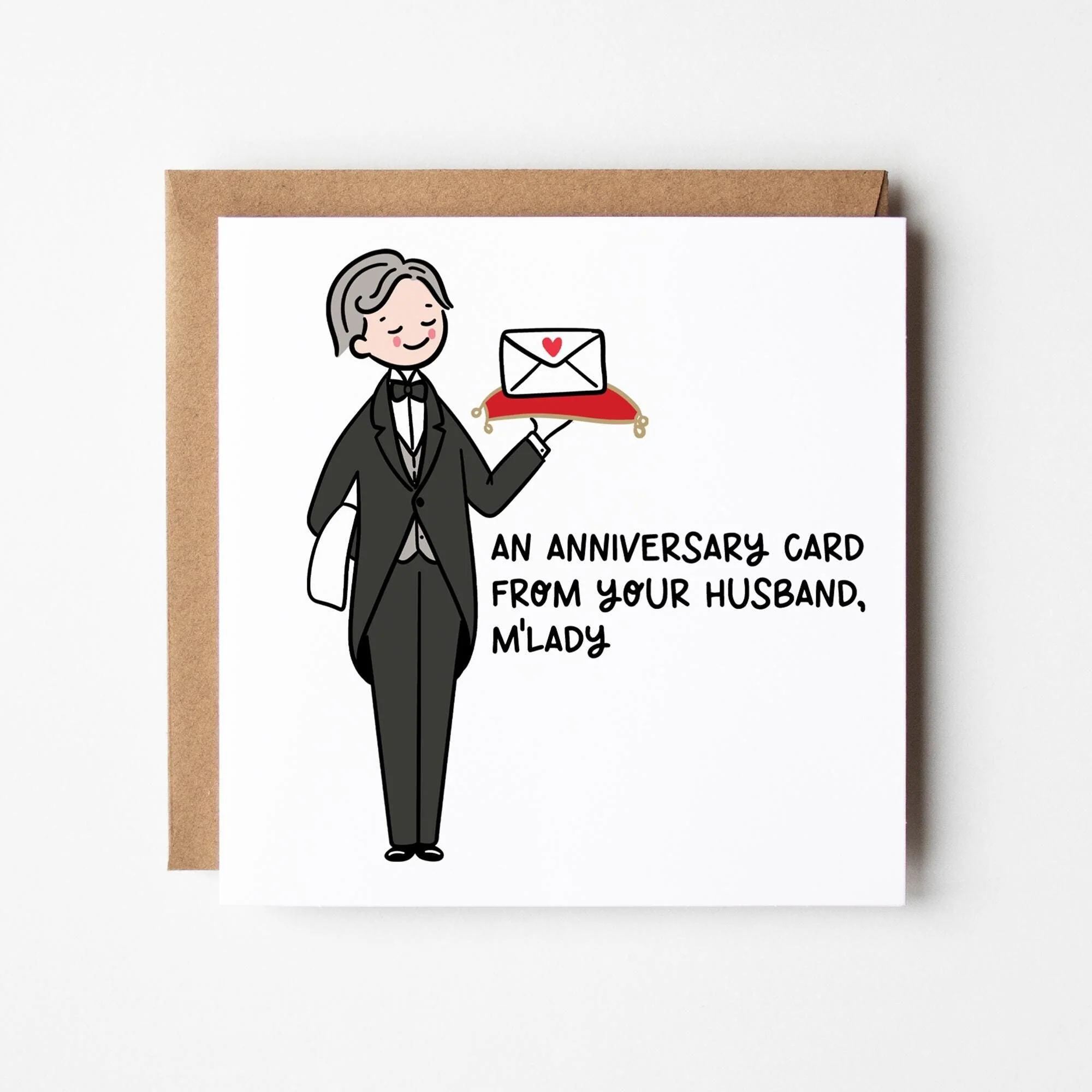 Funny Anniversary Card for Wife: M'lady Butler Design