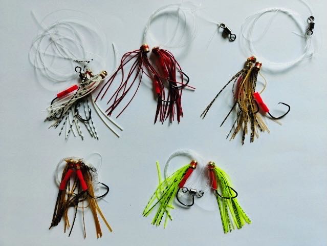 30X MasterPro Skirt Rigs Whiting Fishing Rigs in 5 Different Colours with Size2# Hooks