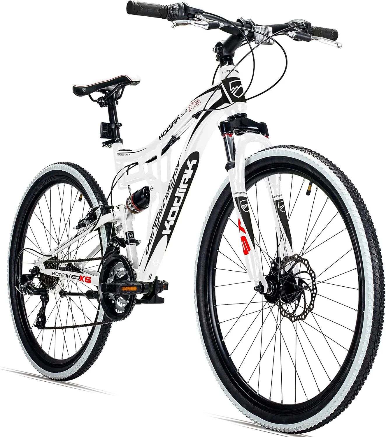 Bergsteiger Kodiak 26 Zoll, 29 Zoll Mountainbike, Scheibenbremse, Shimano 21 Gang-Schaltung, Vollfederung, Fully MTB fr Jungen, Mdchen, Damen & Herren