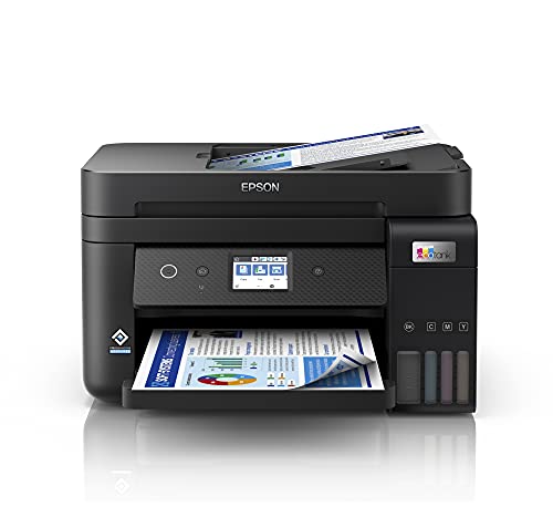 Epson EcoTank ET 4850 stampante A4 USB, Wi Fi, Wi Fi Direct, Ethernet, display LCD 6,1 cm, ADF, serbatoi flaconi alta capacità, Smart Panel, fronte/retro, Nero & C13T03R140 Serie 102 EcoTank : Informatica