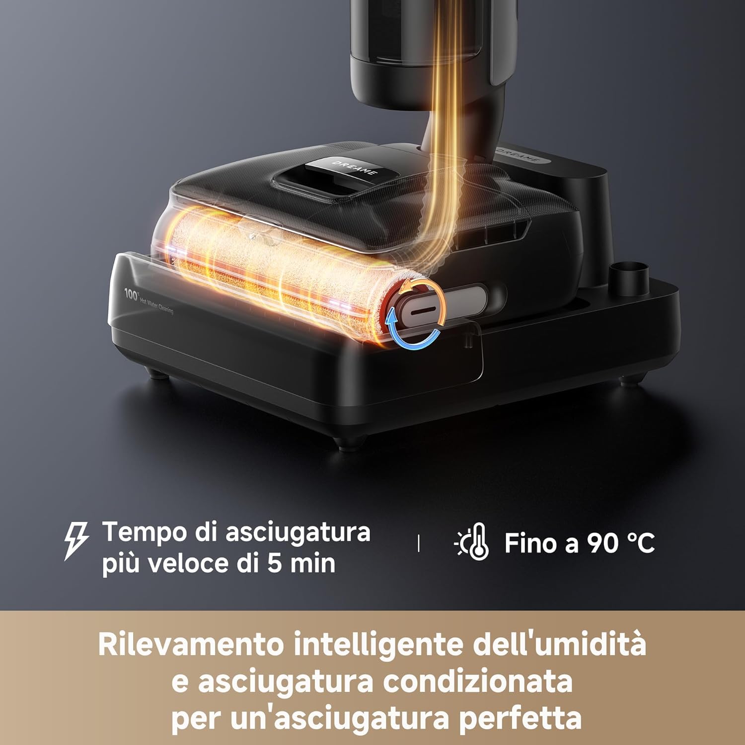 DREAME H15 Pro FoamWash Aspirapolvere Lavapavimenti, Pulizia Mirata, Dosaggio Intelligente Detergente, Braccio Robotico IA 2.0, TangleCut 2.0, Lavaggio Spazzola 100 °C, Asciugatura Intelligente