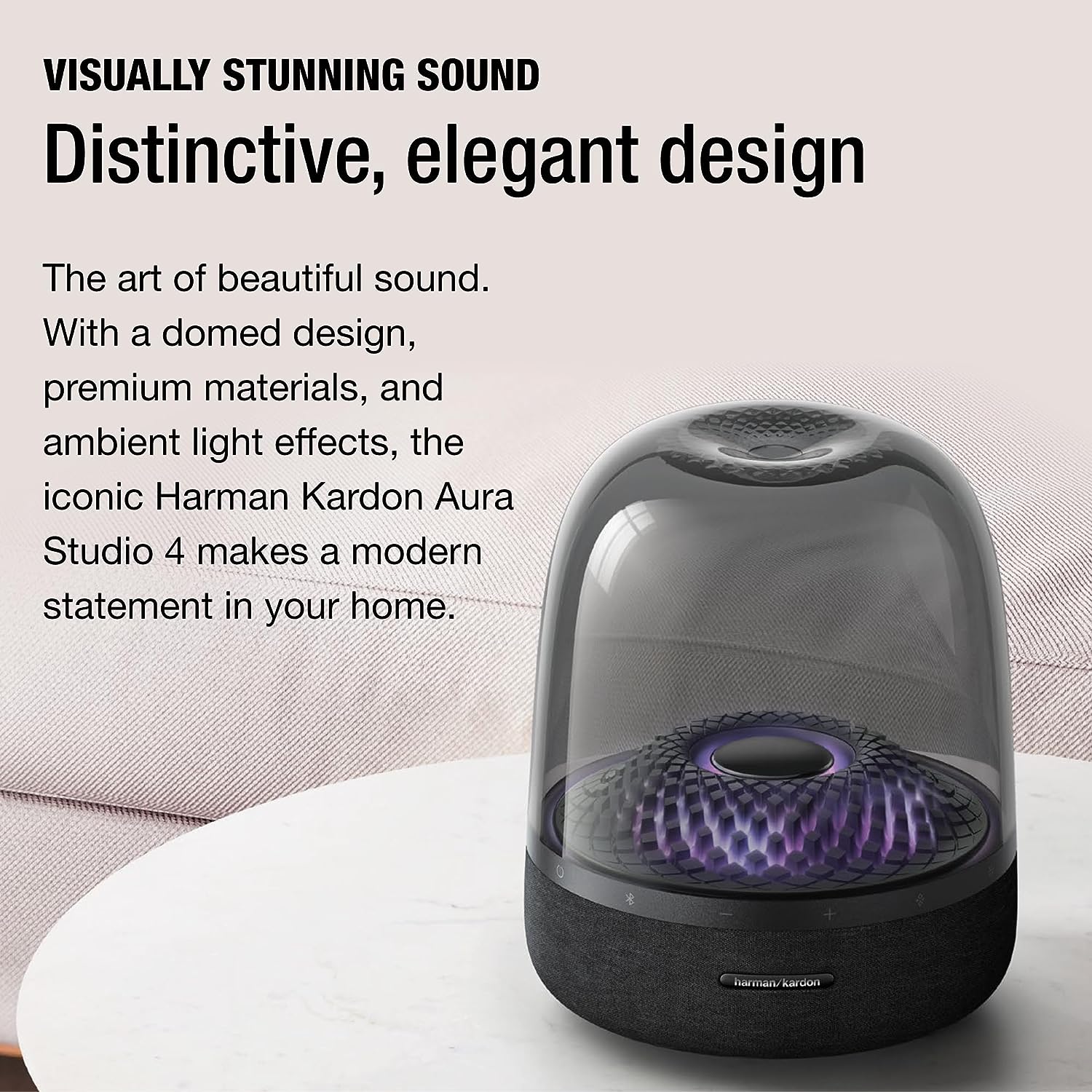 Bluetooth Home Speaker – Superior Sound Quality – 5 Diamond Effect Light Themes – Made from Recycled Materials