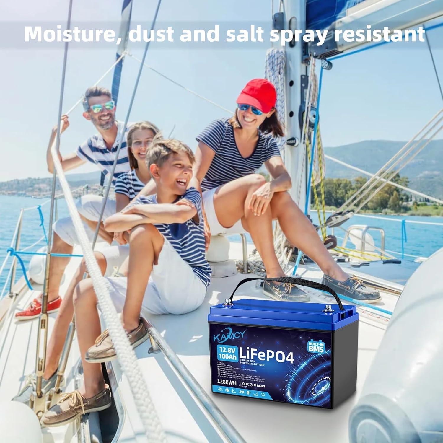 12V 100Ah LiFePO4 Batterie,Lithium Batterie 100A BMS mit 15000 tiefen Zyklen,Max 1280W Leistung Lithium Akku,für Wohnmobil,Solaranlage,Boot Haushalt,Camping (2 Stück 12.8V 100Ah)