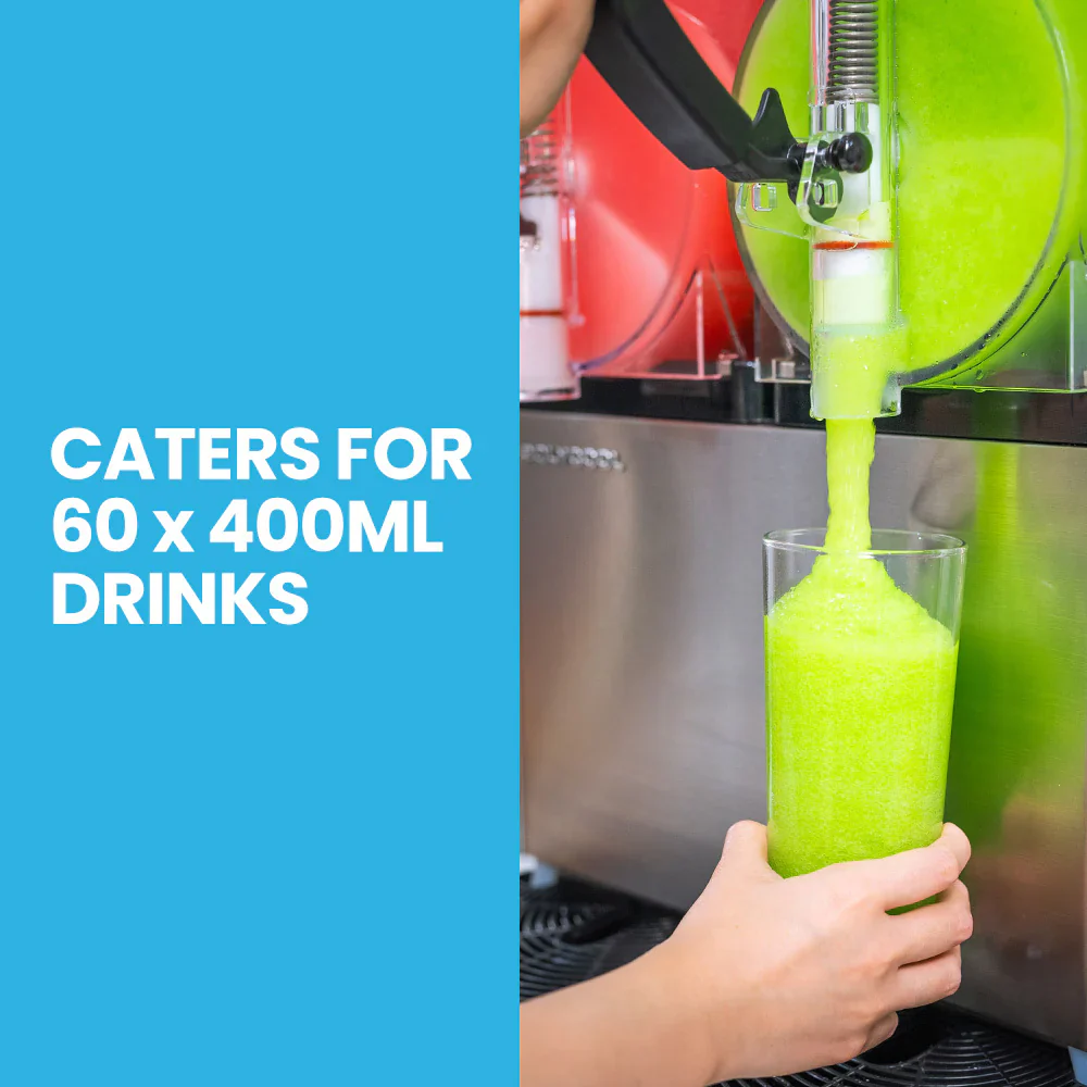 POLYCOOL 24L Duplatartályos Kereskedelmi Slush Gép, Minőségi Donper Kompresszor, Fagyasztott Slush Készítő