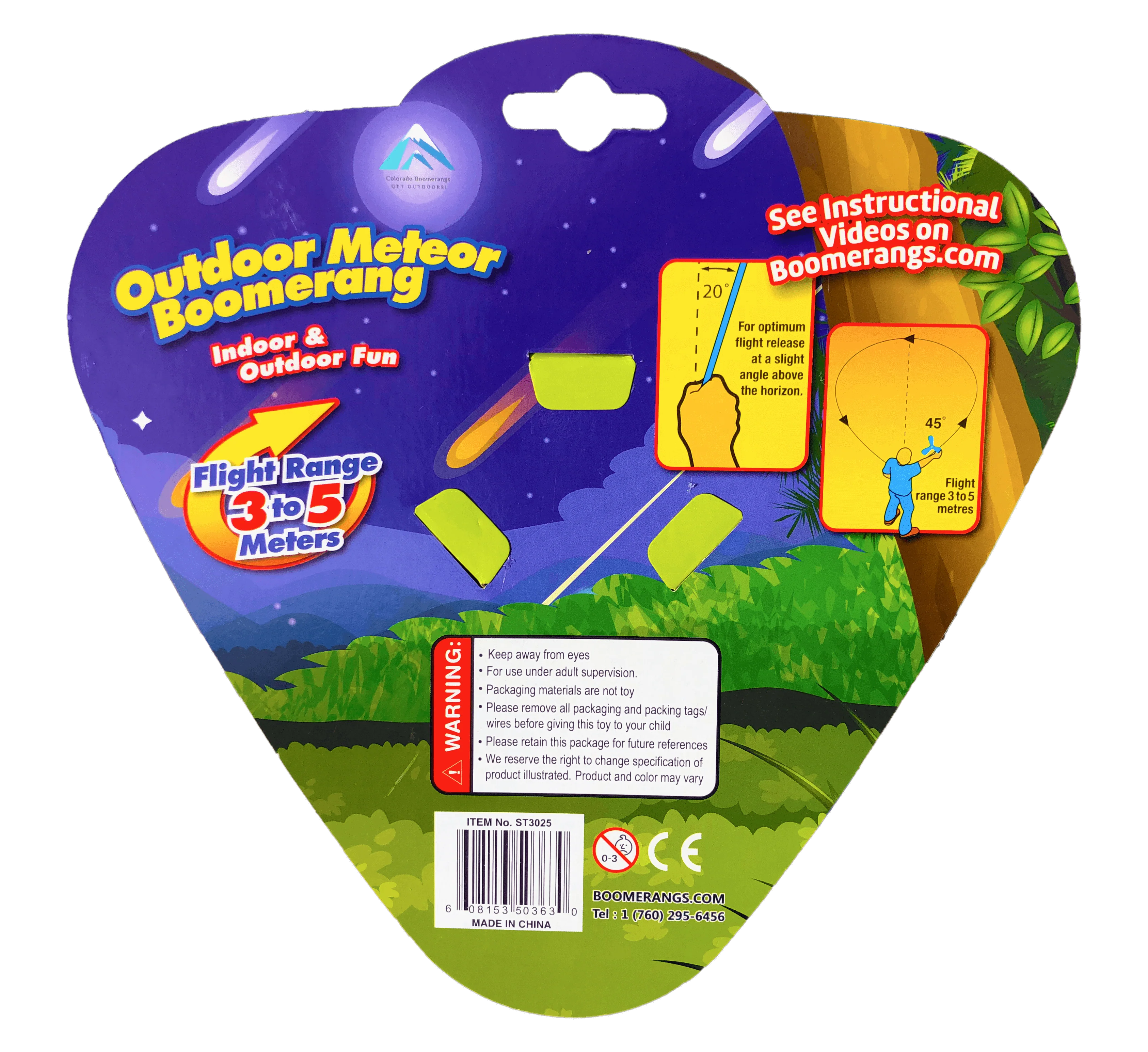 Meteor Boomerang - Right Handed Foam boomerangs for kids as young as 6.