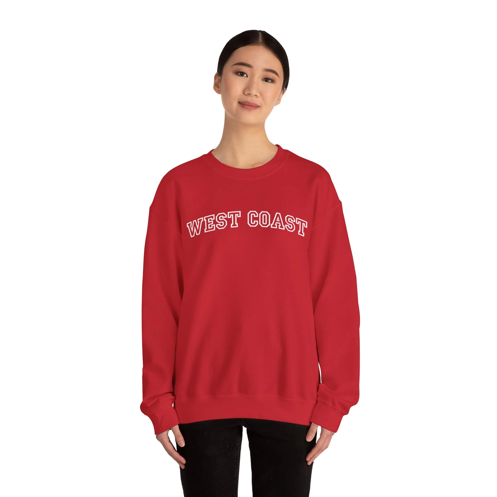 West Coast Crewneck Sweatshirt - Classic Arched Text Pullover
