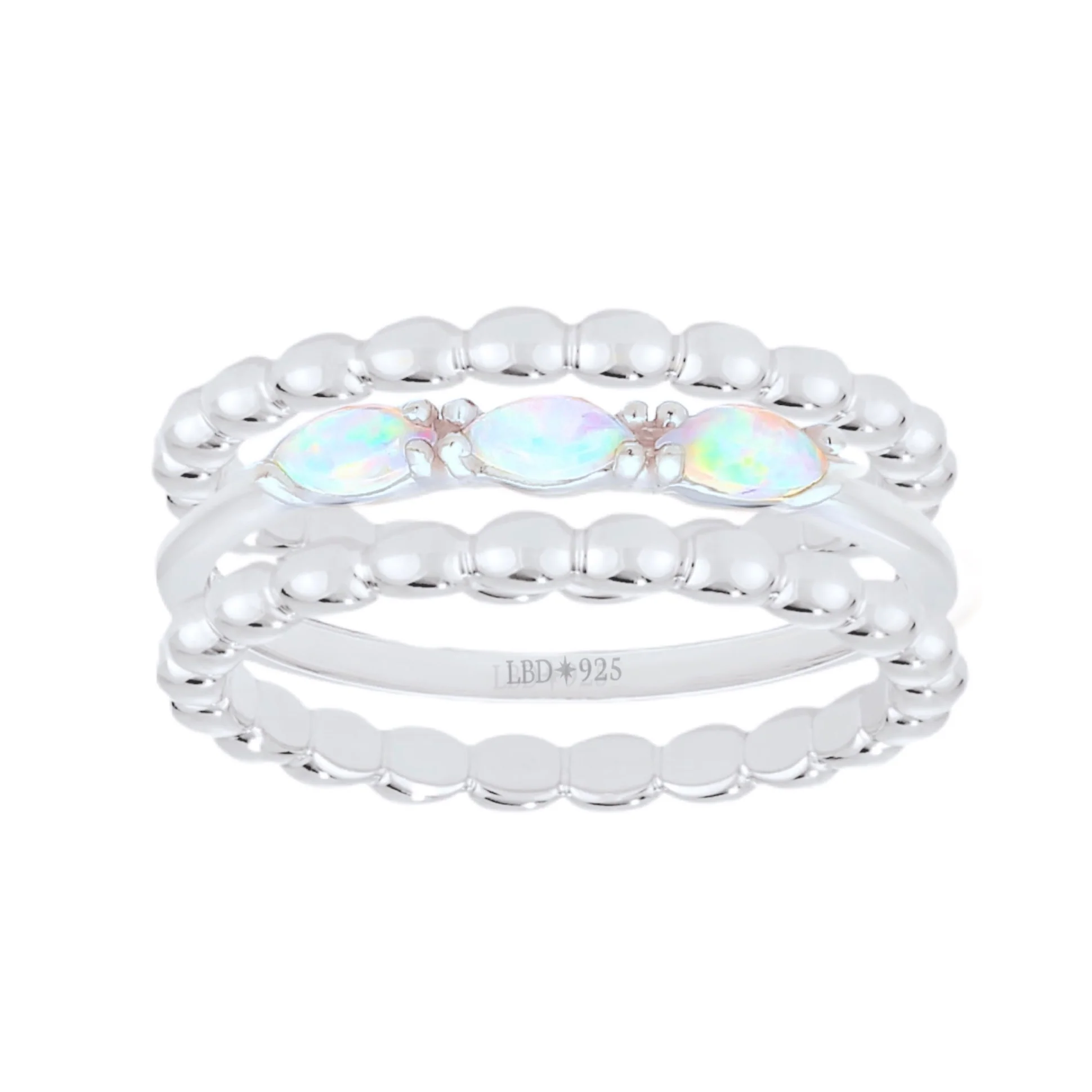 Laihas Three Of Cups Opal Ring Set