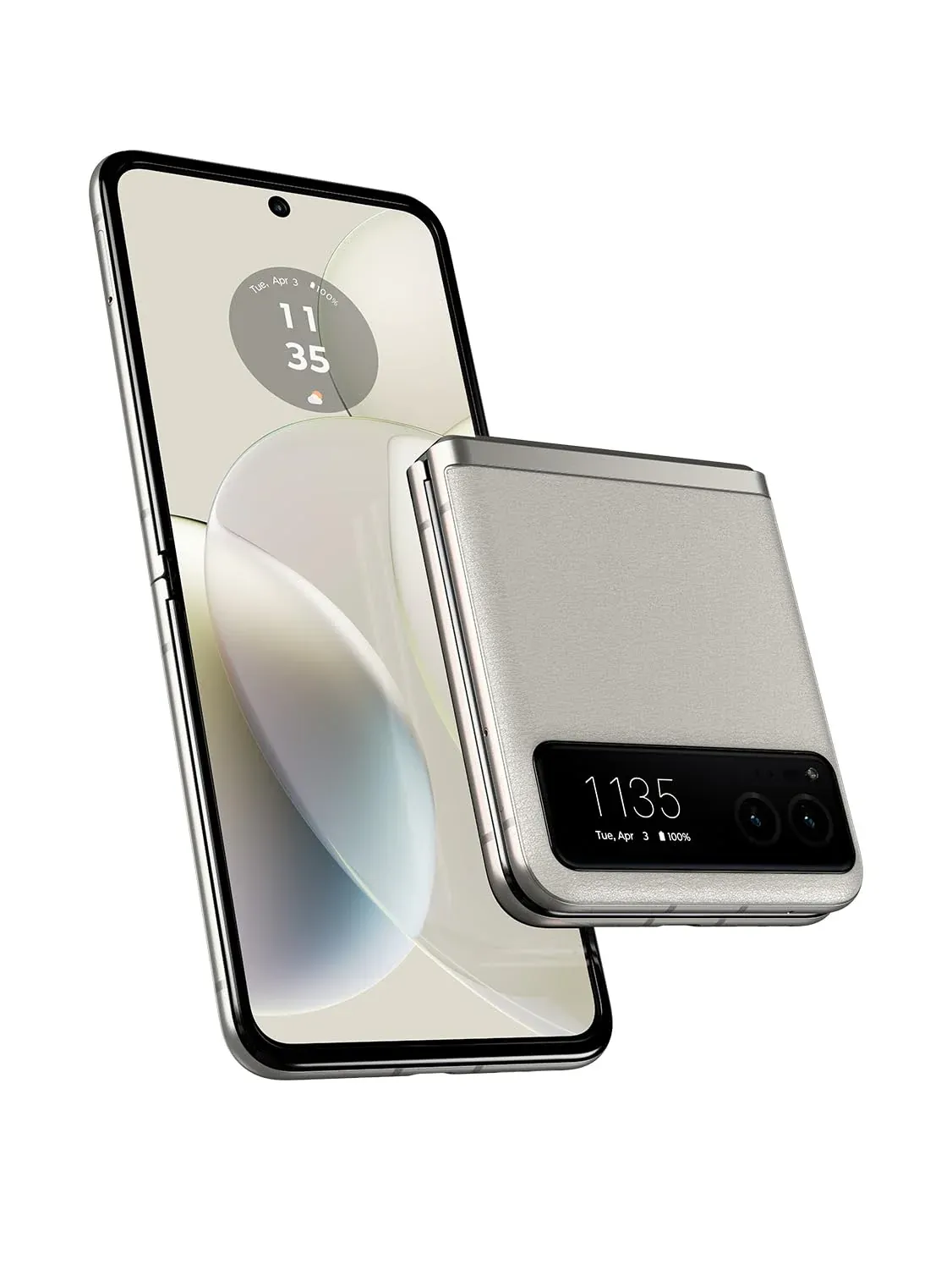 Motorola razr | 2023 | Kártyafüggetlen | Az USA-hoz készült 8/128 | 32 MP-es kamera | Vanília krémszín, 73,95 x 170,82 x 7,35 mm