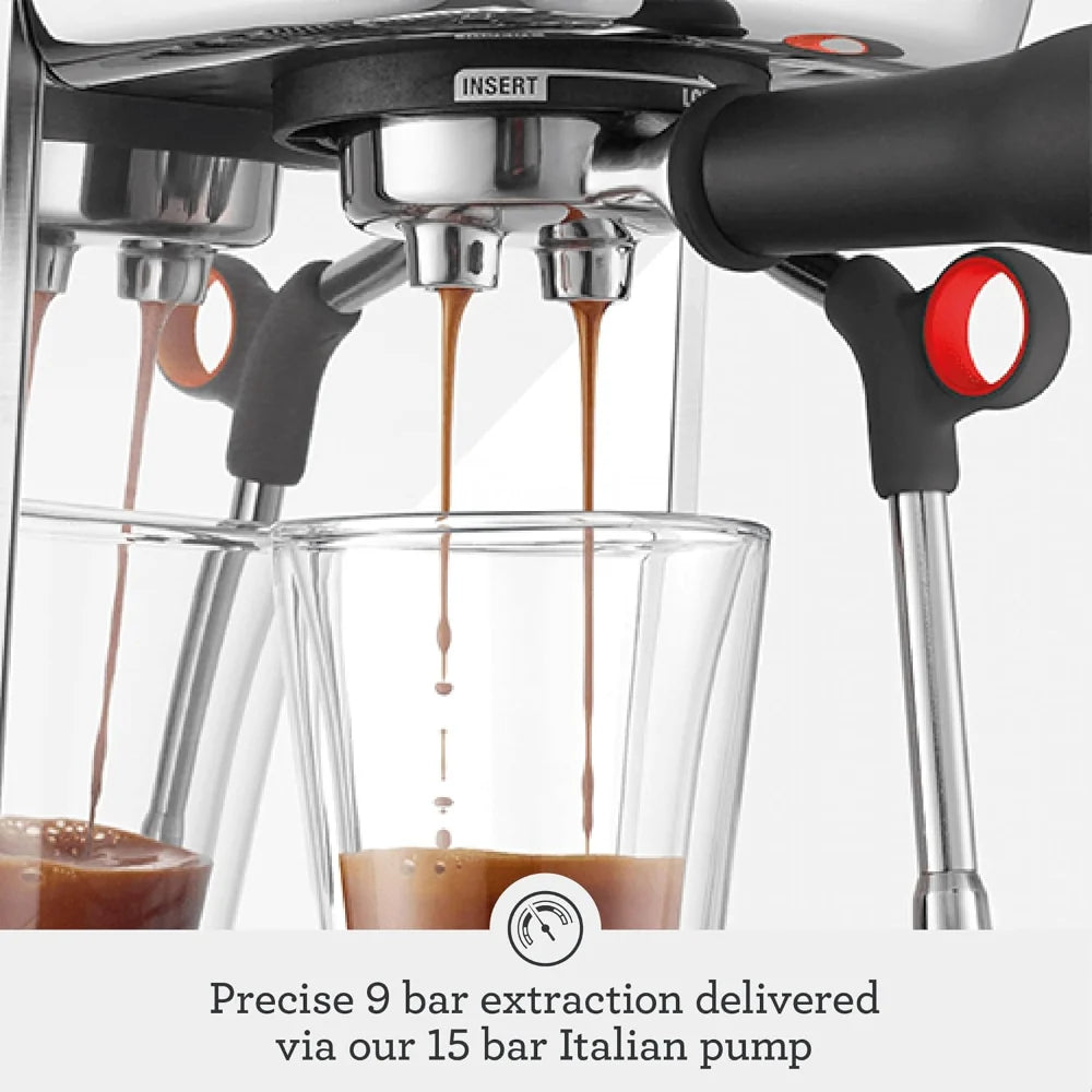 Sage Bambino Plus Espresso Coffee Machine - Black Truffle | SES500BTR4GUK1