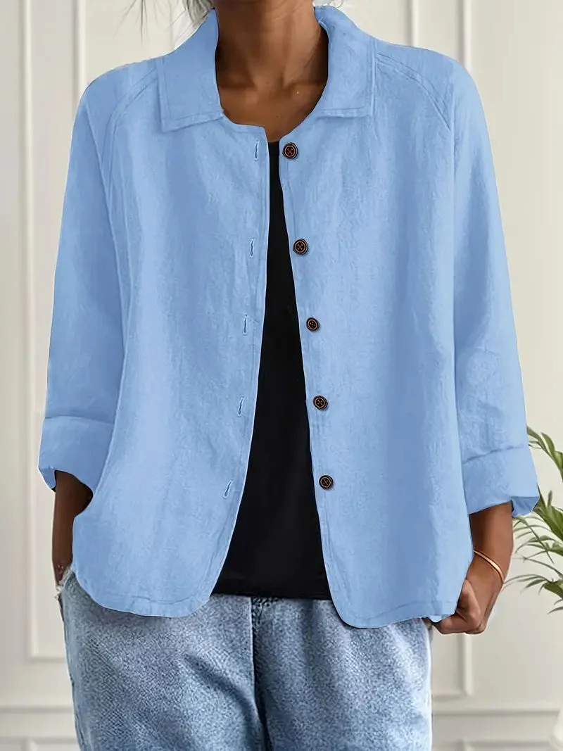 Women��s Lightweight Button Front Jacket Casual Summer Style