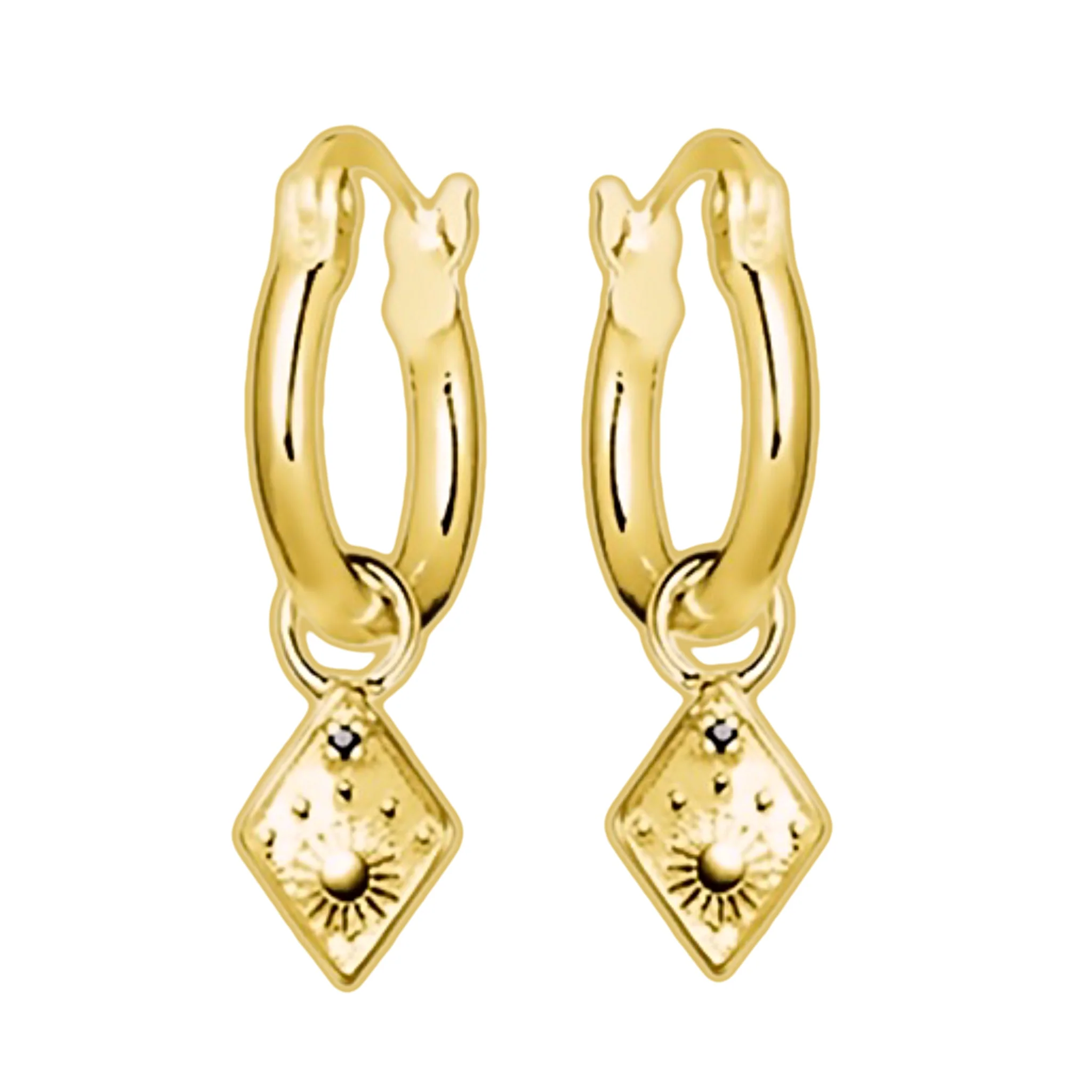 Laihas Prestige Rising Sun Boho Gold Hoop Earrings