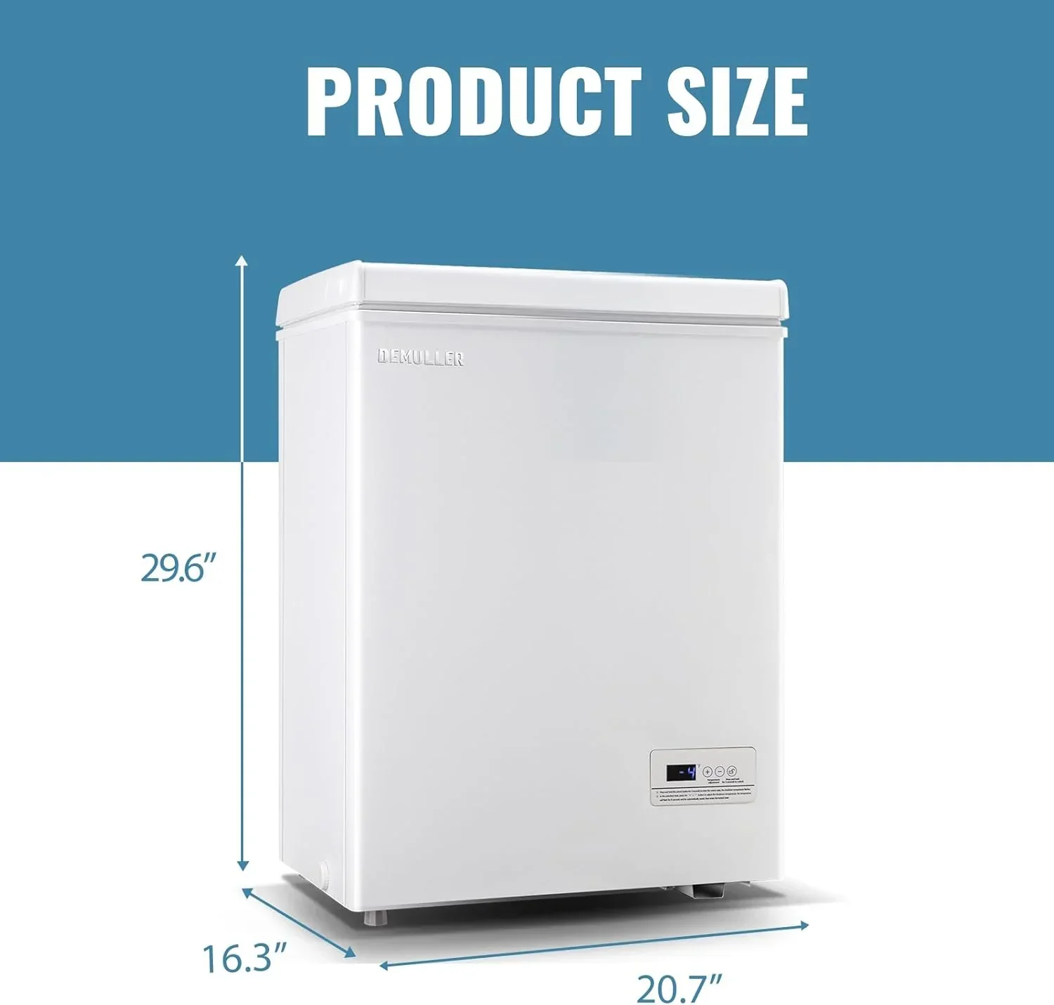 Chest Freezer 5.0Cubic Feet Deep Freezer Freestanding Freezers 2 Removable Stainless Steel Basket