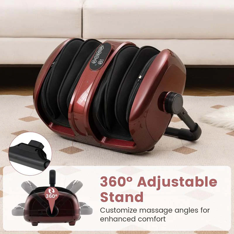 Shiatsu Foot & Calf Massager with Heat, Vibration Compression Electric Leg Massager for Neuropathy, Plantar Fasciitis Relief, Muscle Arm Relax